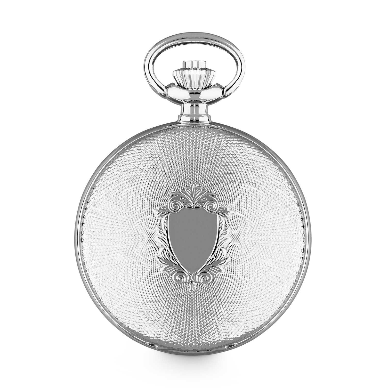 Hermann Jäckle Taschenuhr "Koblenz II" BigDate Quarz, 50 mm, mit Kette & Reiseetui, – Elegante Herrenuhr mit großer Datumsanzeige