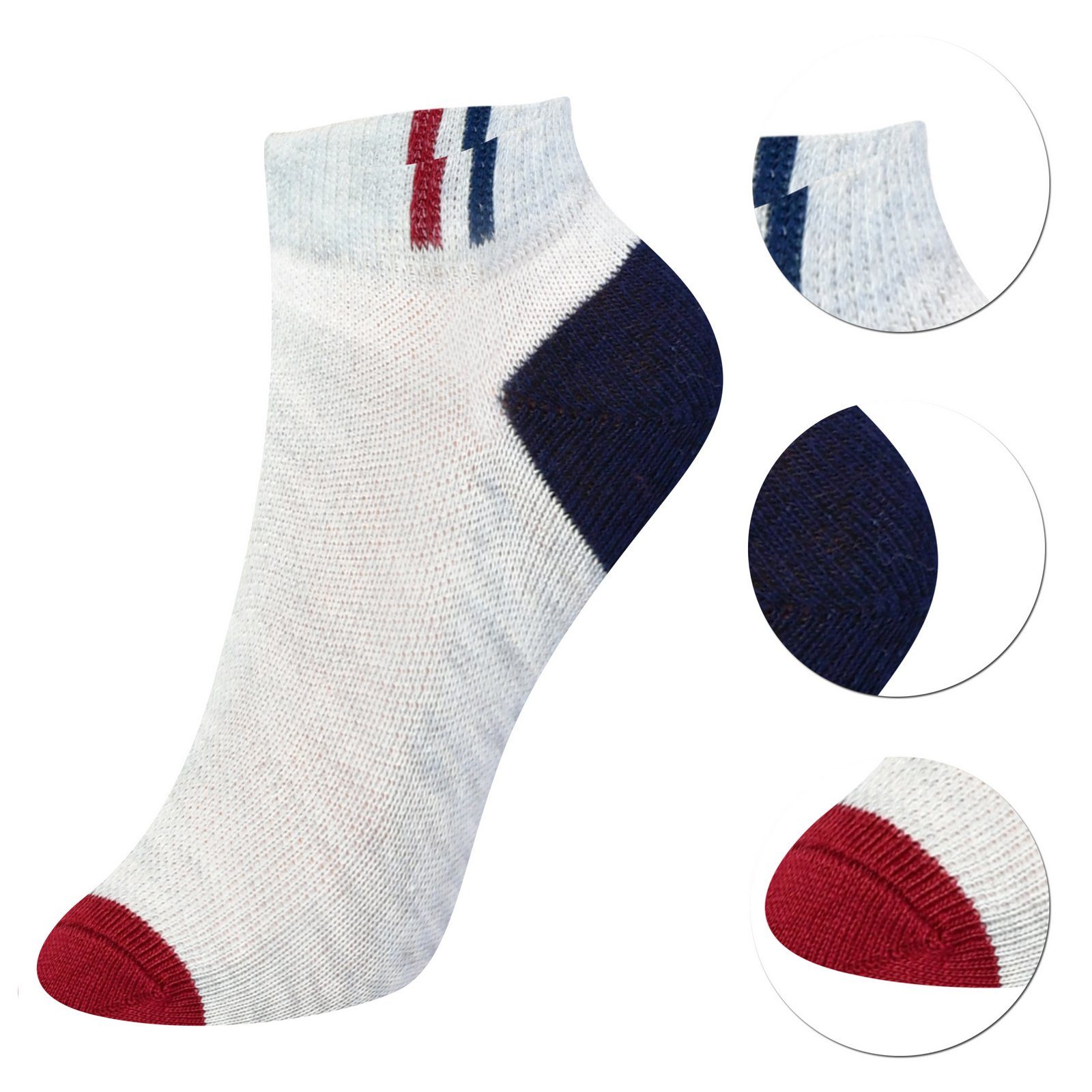 LOREZA Kurzsocken 12 Paar Jungen & Mädchen Kurzsocken - Basics - Mehrfarbig (Paar, 12-Paar, 12 Paar) 12-Paar