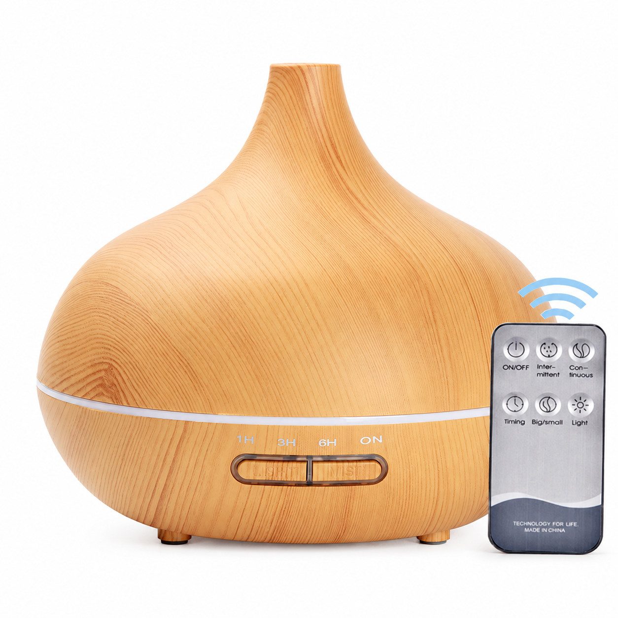 Forrlite Diffuser Aroma Diffuser, 550ml, Aroma Ultraschall-Vernebler Luftbefeuchter, 0,55 l Wassertank, Aroma sparsamen Ultraschall-Vernebler in kleine Duftspender verwandeln