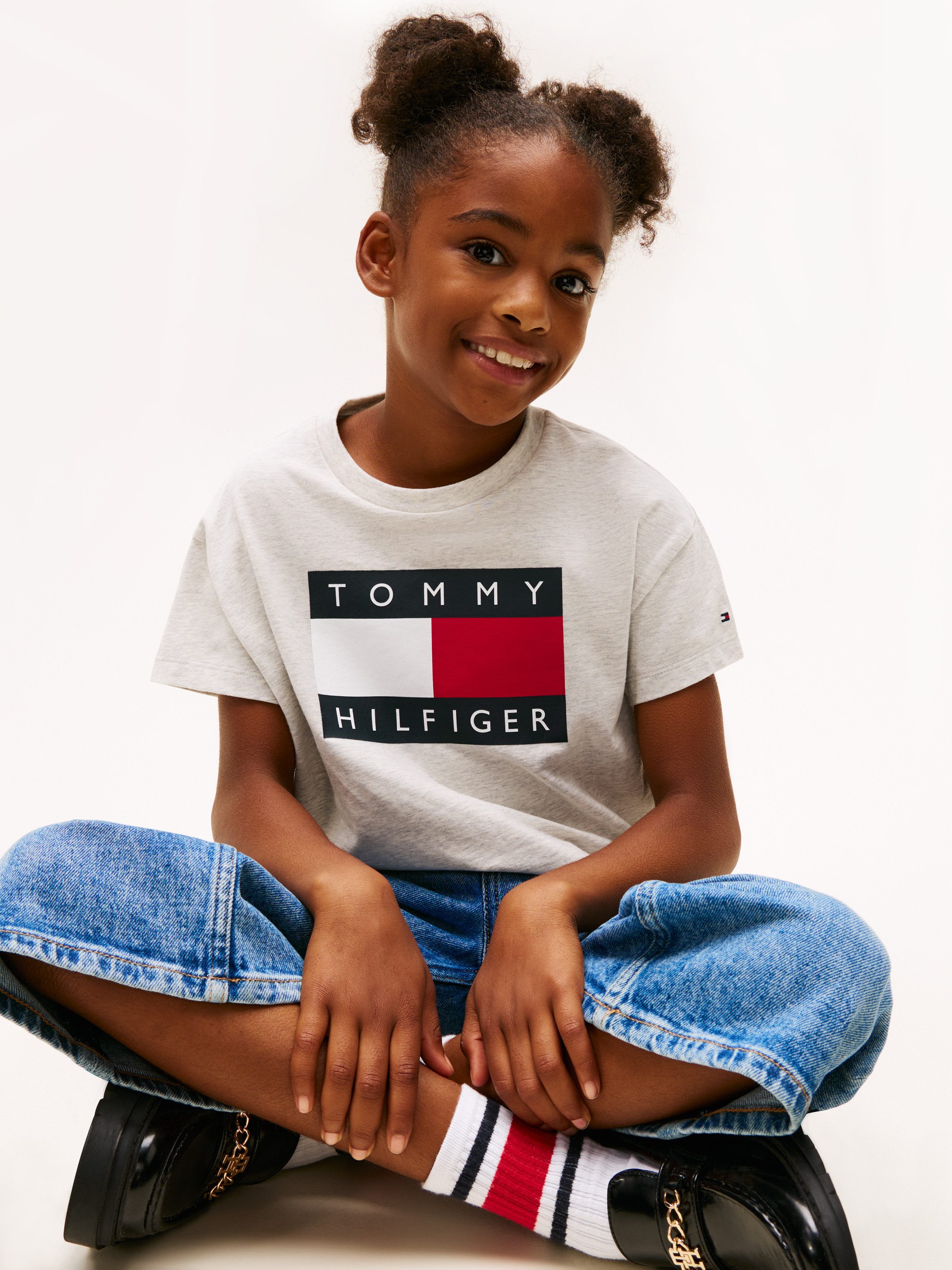 Tommy Hilfiger T-Shirt Kinder bis 16 Jahre, mit Rundhalsausschnitt – Bild 3 von 5