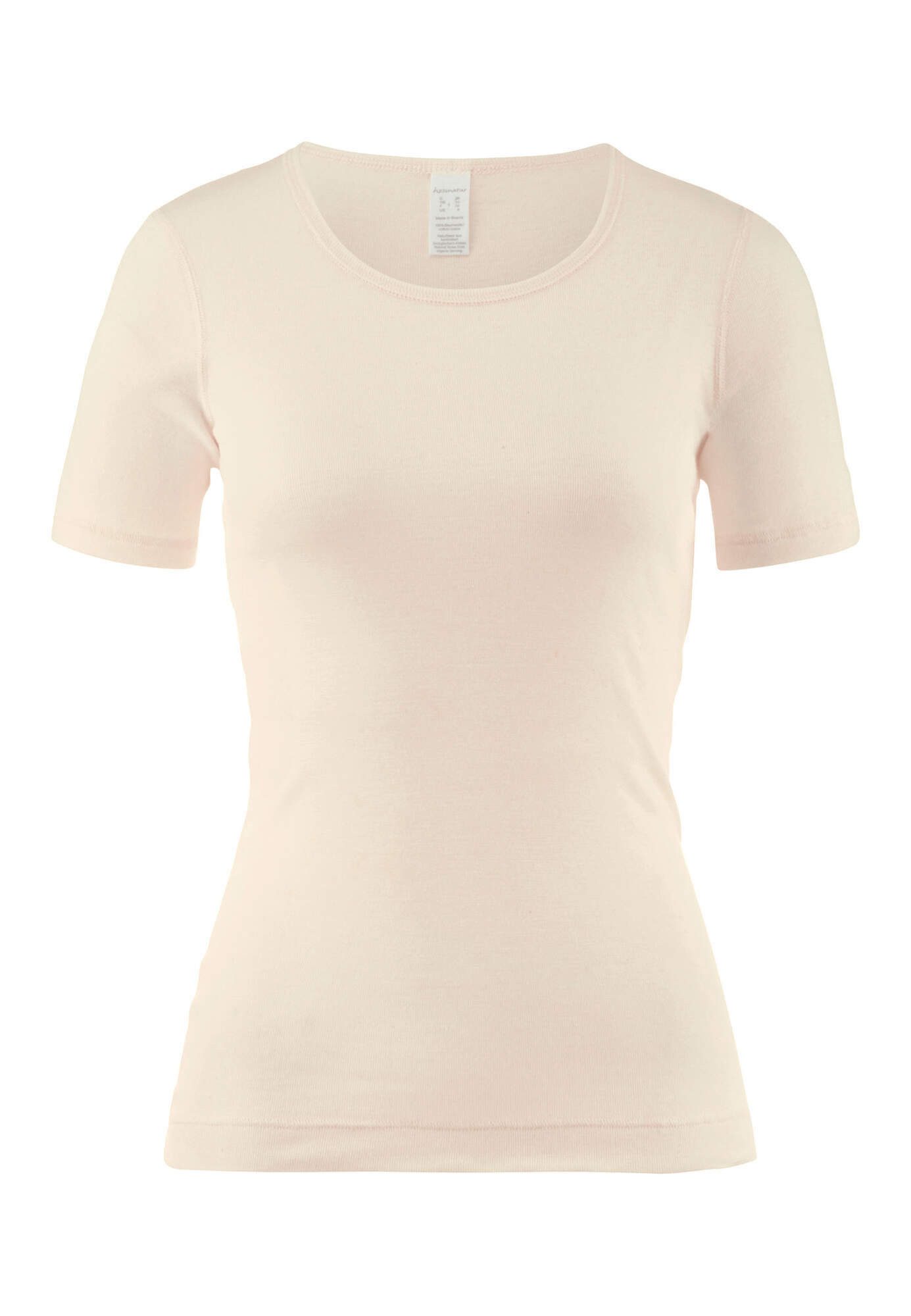 Hessnatur Unterhemd Halbarm Regular mit Bio-Merinowolle und Seide (1-St)