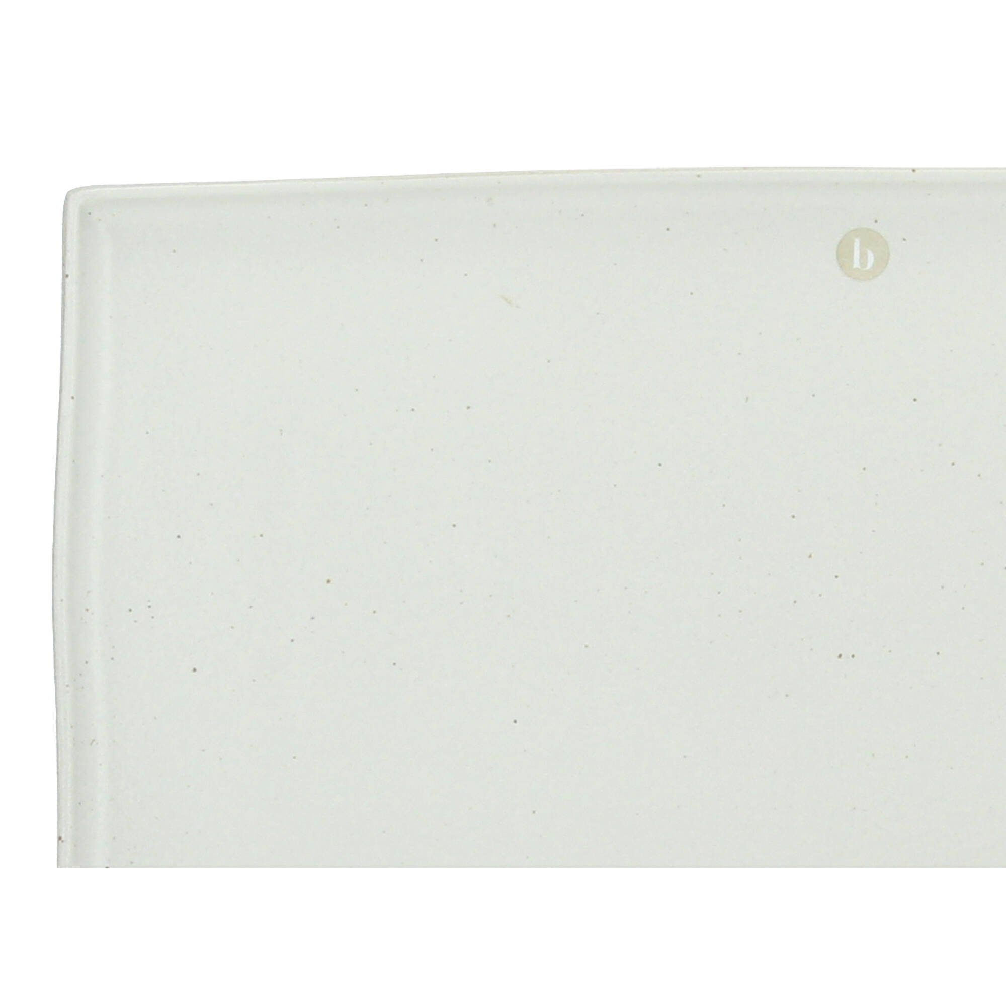 Broste Copenhagen Speiseteller Eli 26 x15,6 cm matt soft light grey Steingut