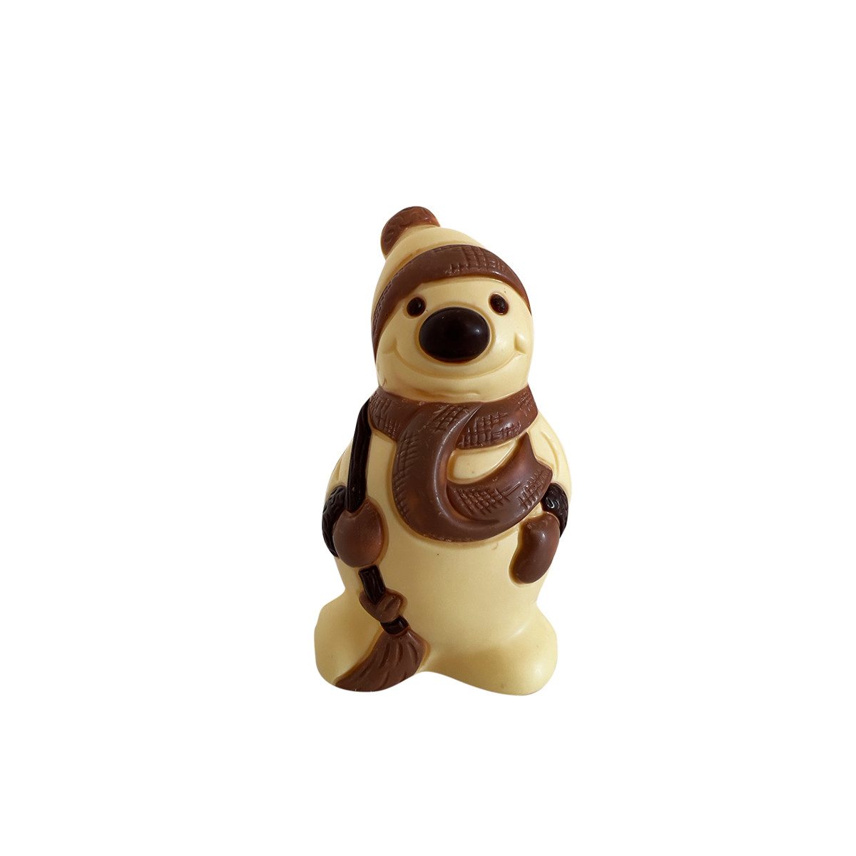 WAWI Schokolade, WAWI süßer Schneemann aus weißer Schokolade mit Verzierungen 175g