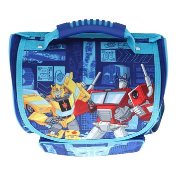 Familando Schulranzen Export (Set, 6-tlg., inkl. Federmäppchen und Sporttasche), Transformers Bumblebee & Optimus Prime