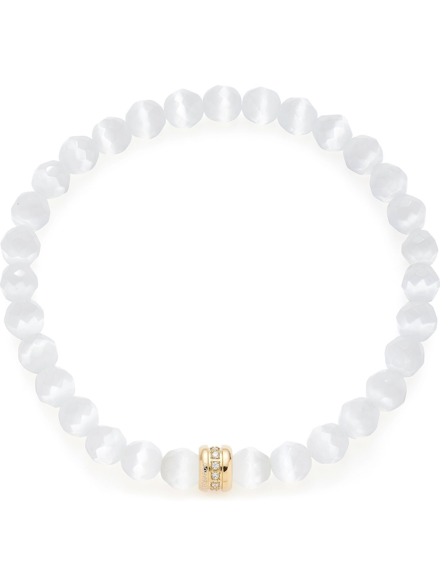 LEONARDO Edelstahlarmband Leonardo Damen-Armband Edelstahl Katzenauge