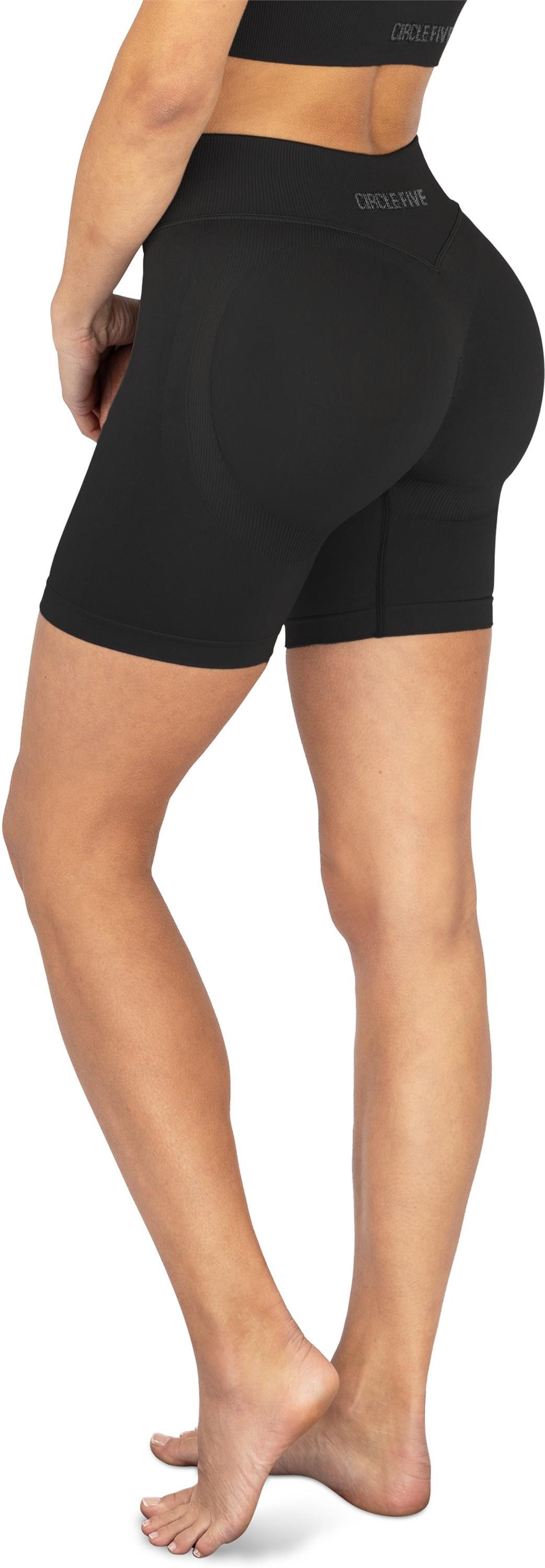Circle Five Trainingsshorts Scrunch Shorts - Shape Push Up Blickdichte kurze Sporthose