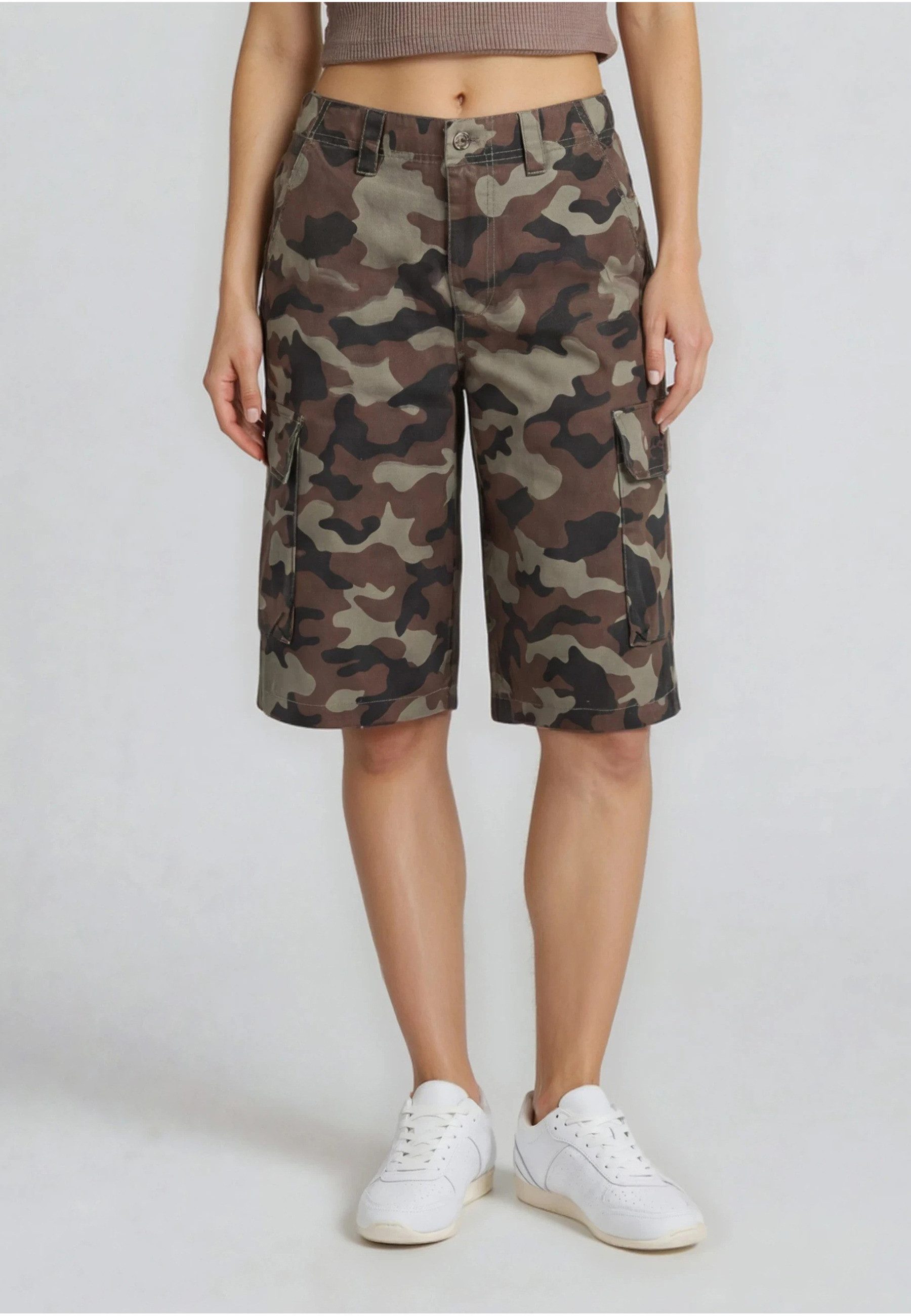 Karl Kani Cargoshorts Karl Kani Signature Camo Cargo Baggy Shorts (1-tlg)