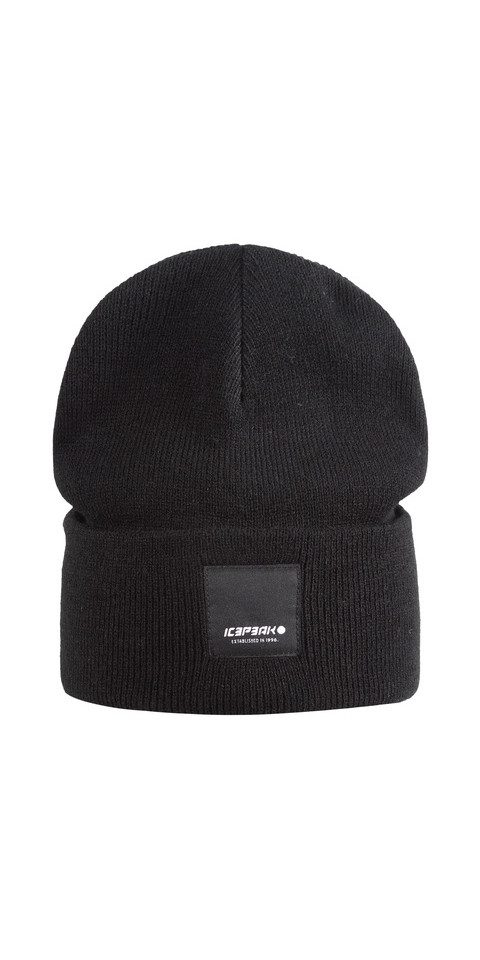 Icepeak Strickmütze Icepeak Strickmütze Harcourt unisex schwarz mit breitem Umschlag