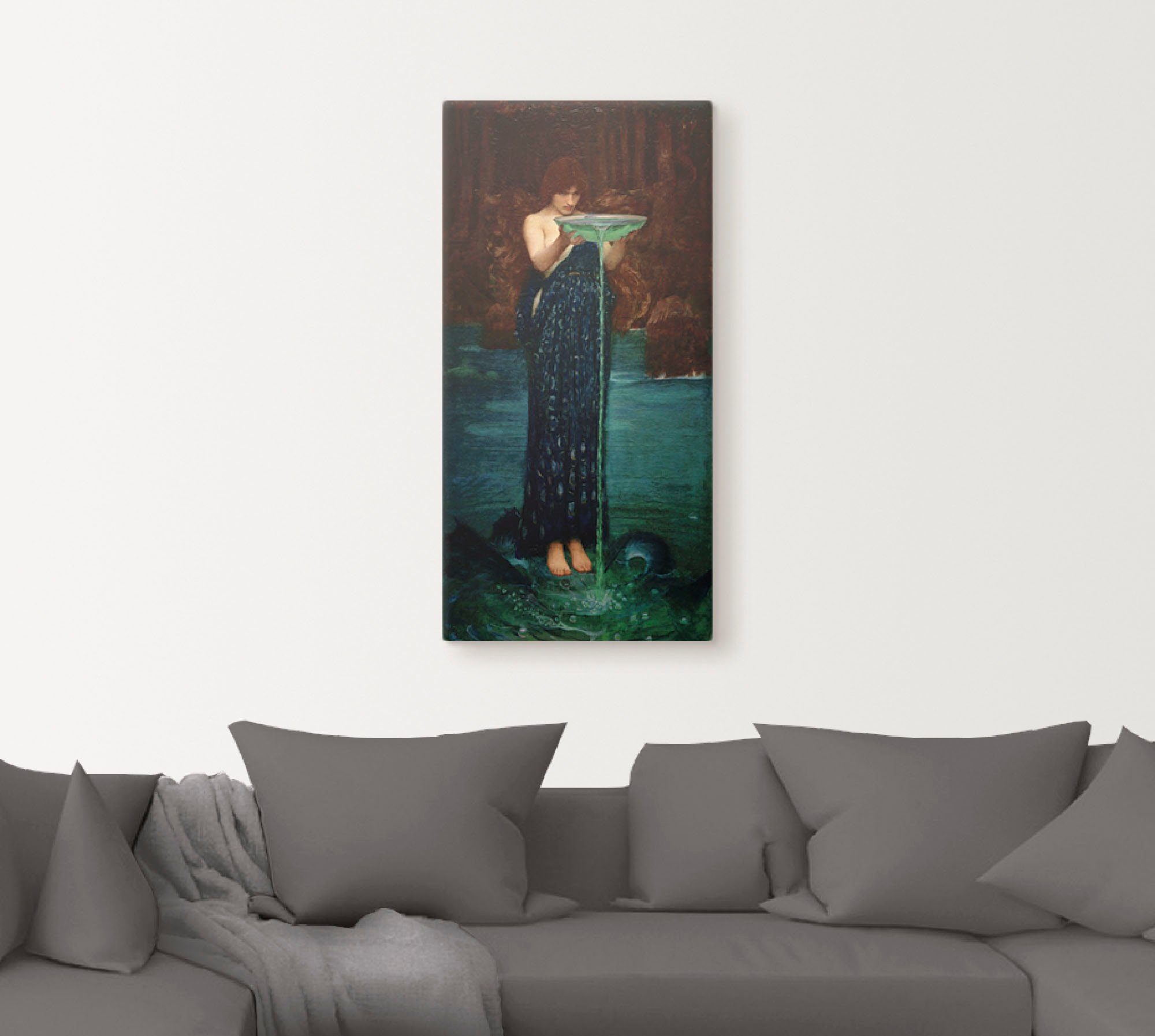 Artland Leinwandbild Circe Invidiosa, Frau (1 St), auf Holzrahmen gespannt