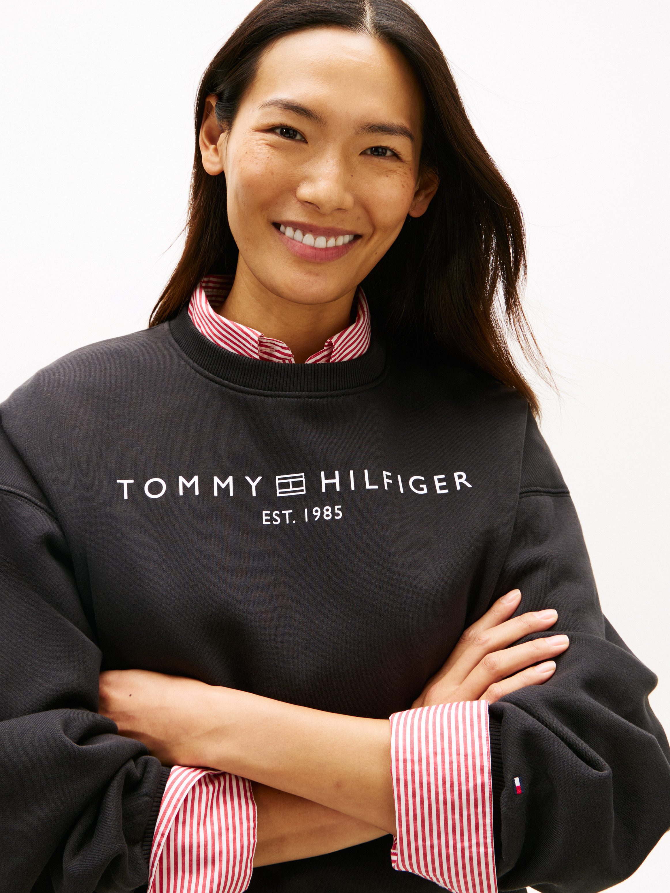 Tommy Hilfiger Sweatshirt CORP LOGO MDRN SWTSRT Baumwollmischung günstig online kaufen