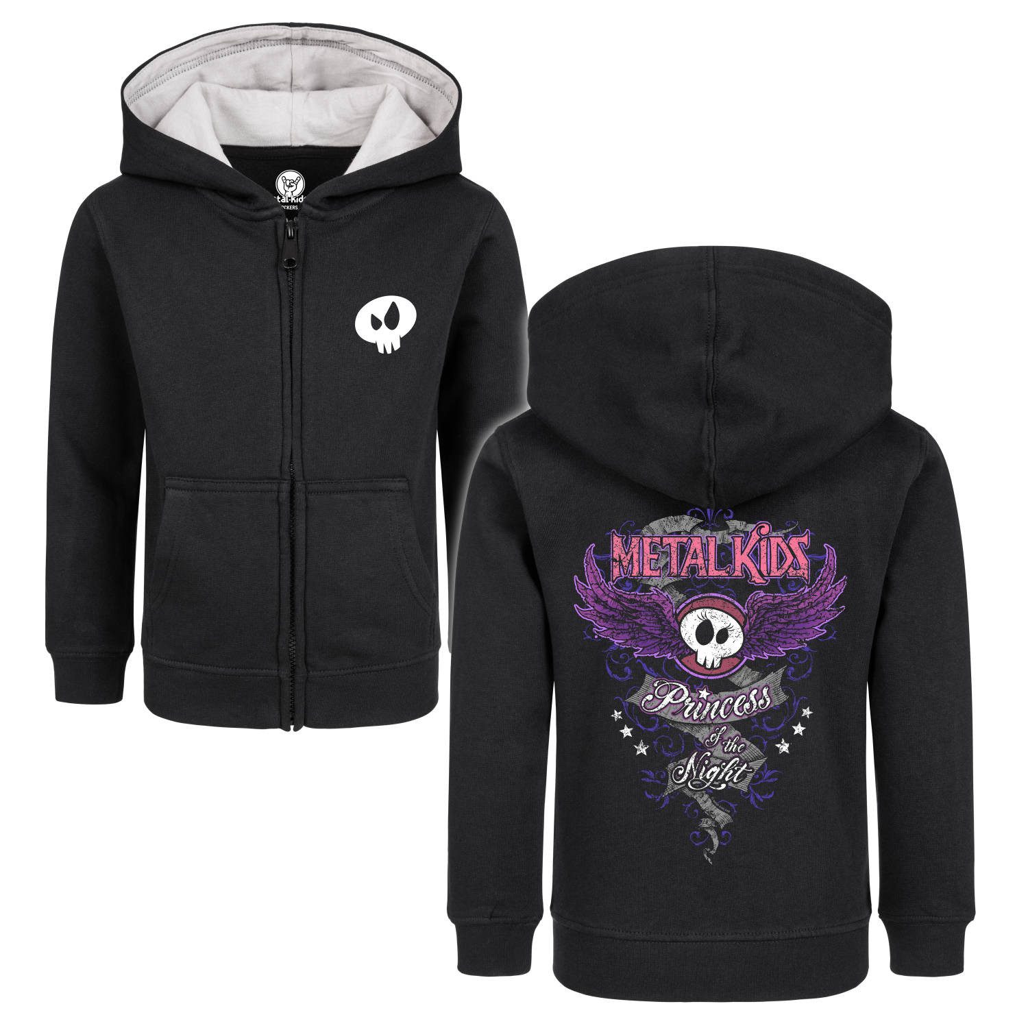 Kapuzensweatjacke mit Princess of the Night Aufdruck für Kinder von 2–14 Jahren