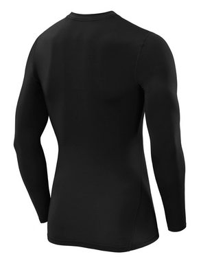 TCA Langarmshirt TCA Herren Langarm Kompressionsshirt - Schwarz (1-tlg)