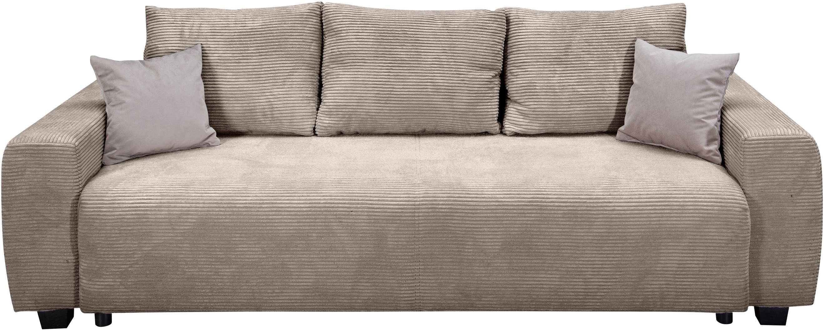OTTO home Schlafsofa Bella mit Bettkasten, Gästebett 142x194, in 3 Qualitäten, inkl. Kissen, PREMIUM - Taschenfedern ohne Topper - Für die tägliche Nutzung
