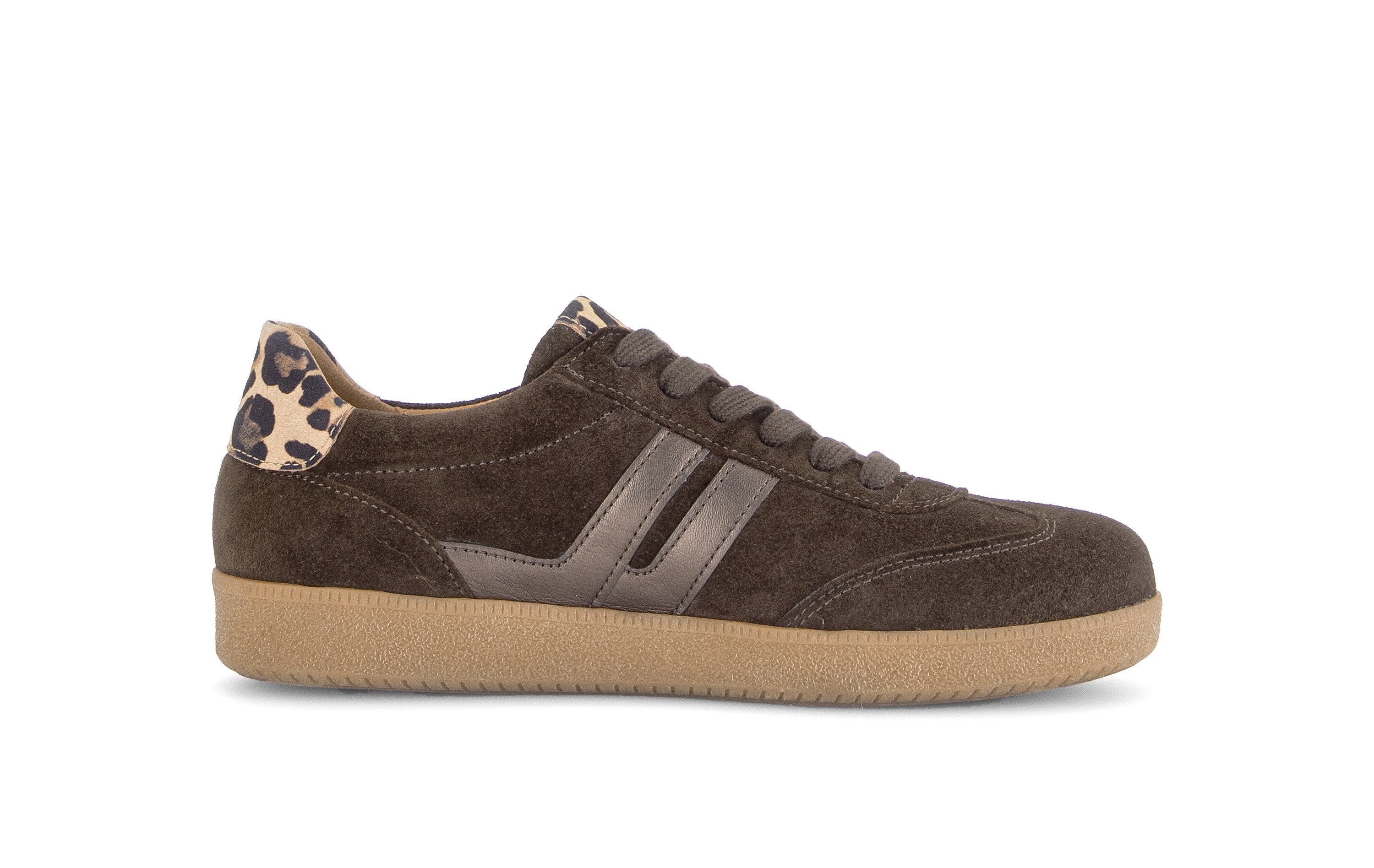 Gabor Sneaker Freizeitschuh, Halbschuh, Schnürer, Kontrastbesatz in Metallic-Optik