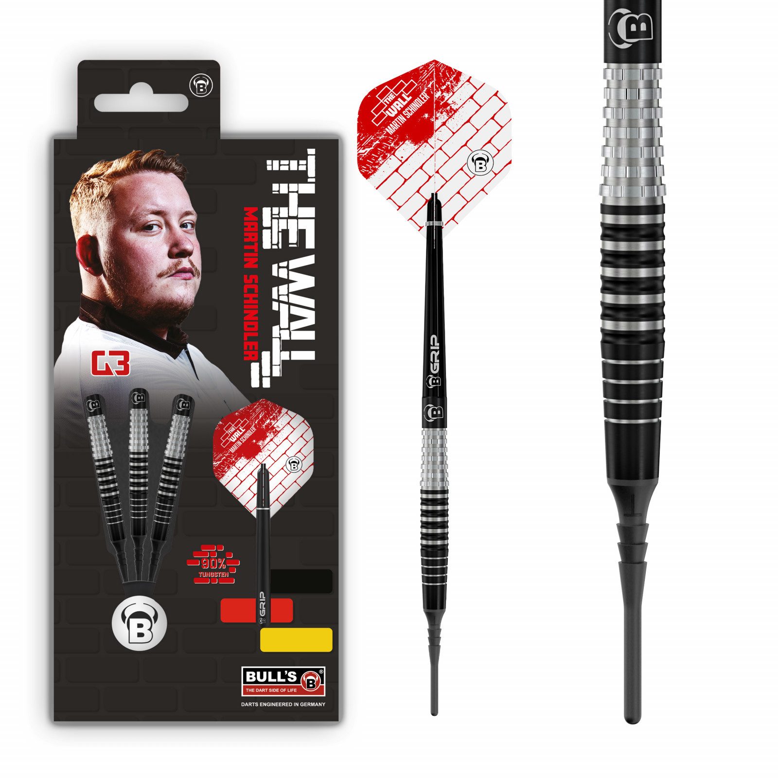 Softdarts BULL'S Martin Schindler Generation 3 Softdart, 18g., 90% Tungsten