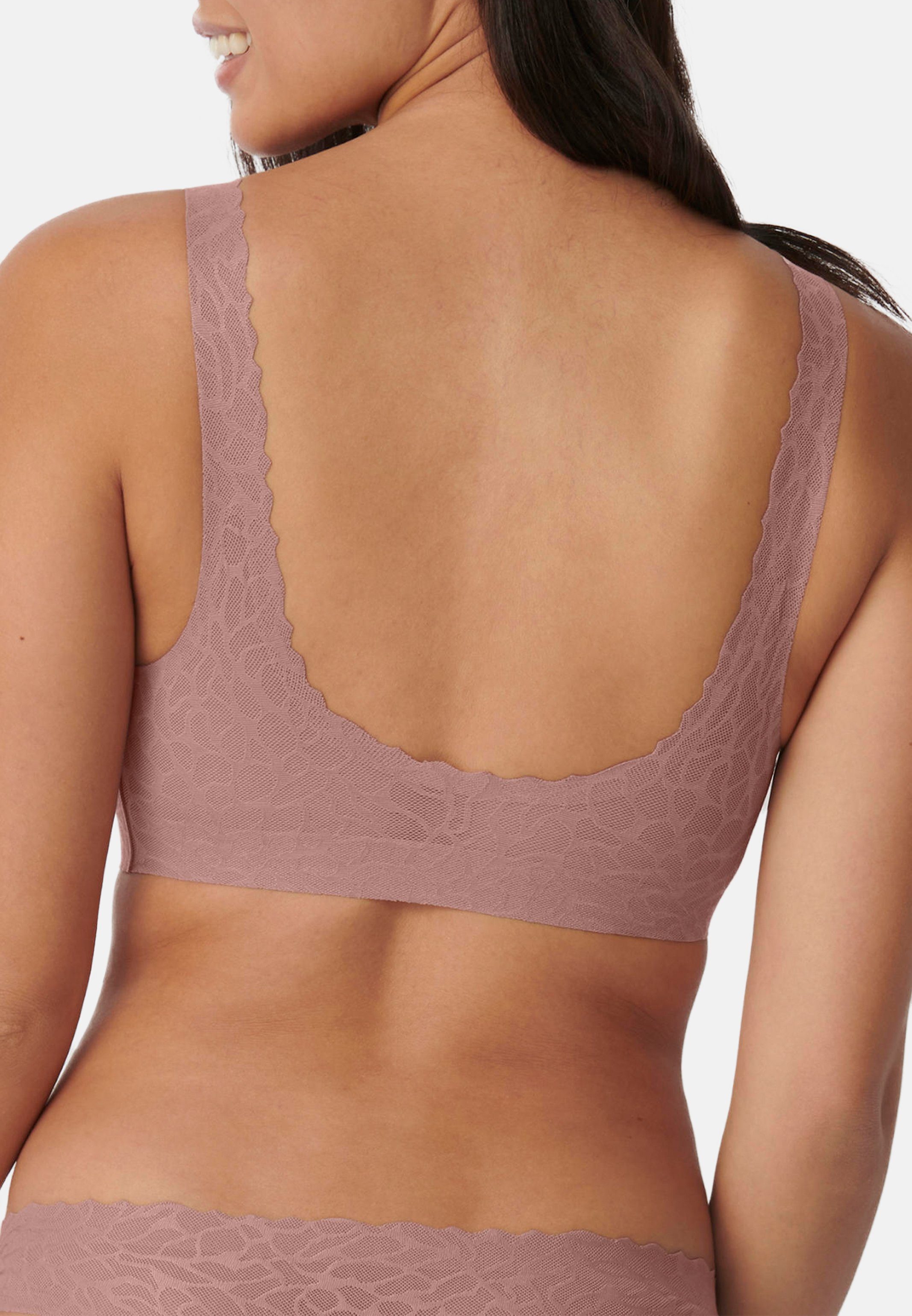 Sloggi Bralette-BH ZERO Leicht 2.0 - gepolsterte Bralette Nahtlos Cacao Lace Cups (1-tlg) - Feel