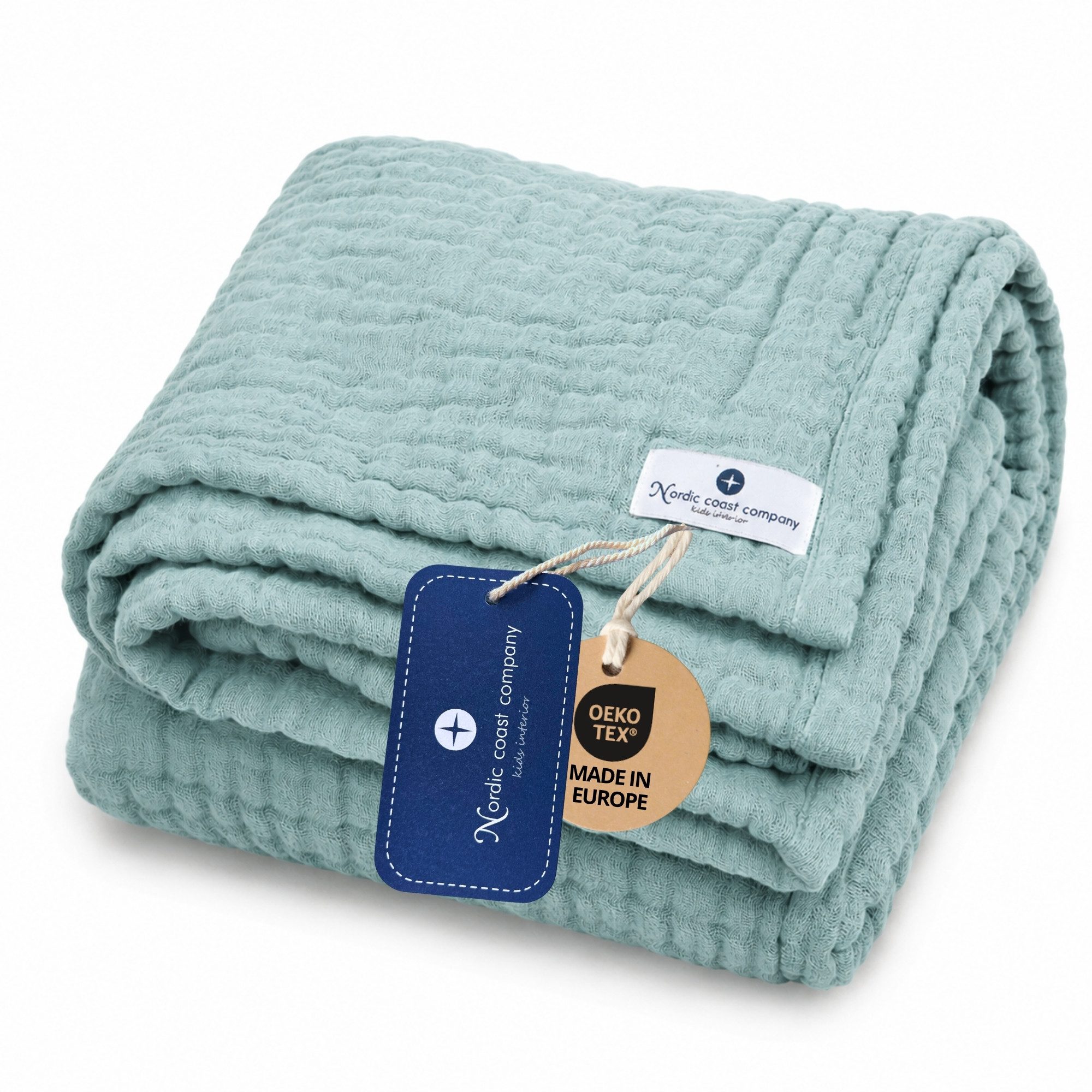 Babydecke Babydecke Musselin Kuscheldecke Puckdecke Baby & Neugeborene, Nordic Coast Company, Sommerdecke, Puck-u. Stilltuch, Einschlagdecke, Baumwolle atmungsaktiv