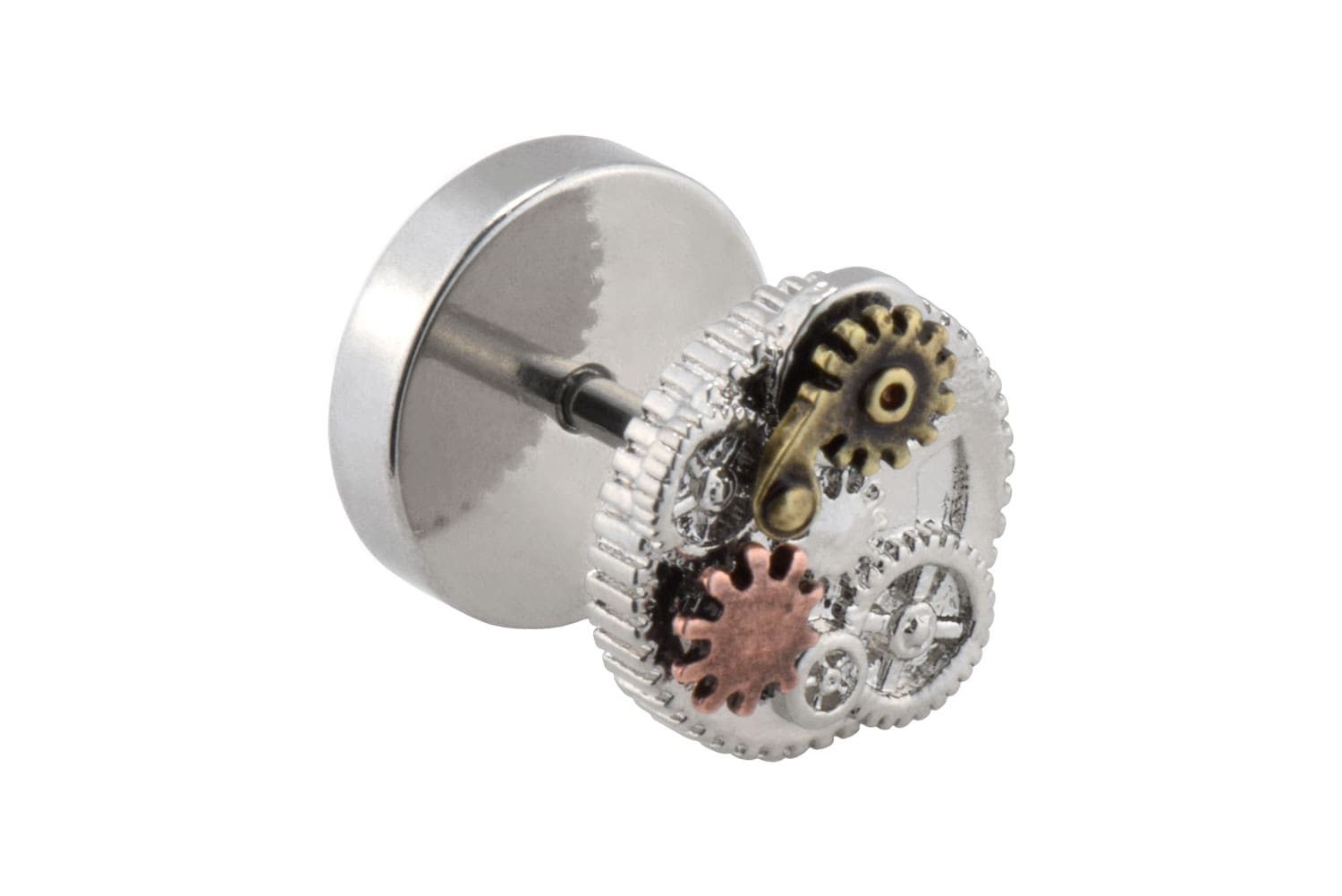 PIERCINGLINE Fake-Ear-Plug Chirurgenstahl Fake Plug UHRWERK (Fake Plugs, 1-tlg)