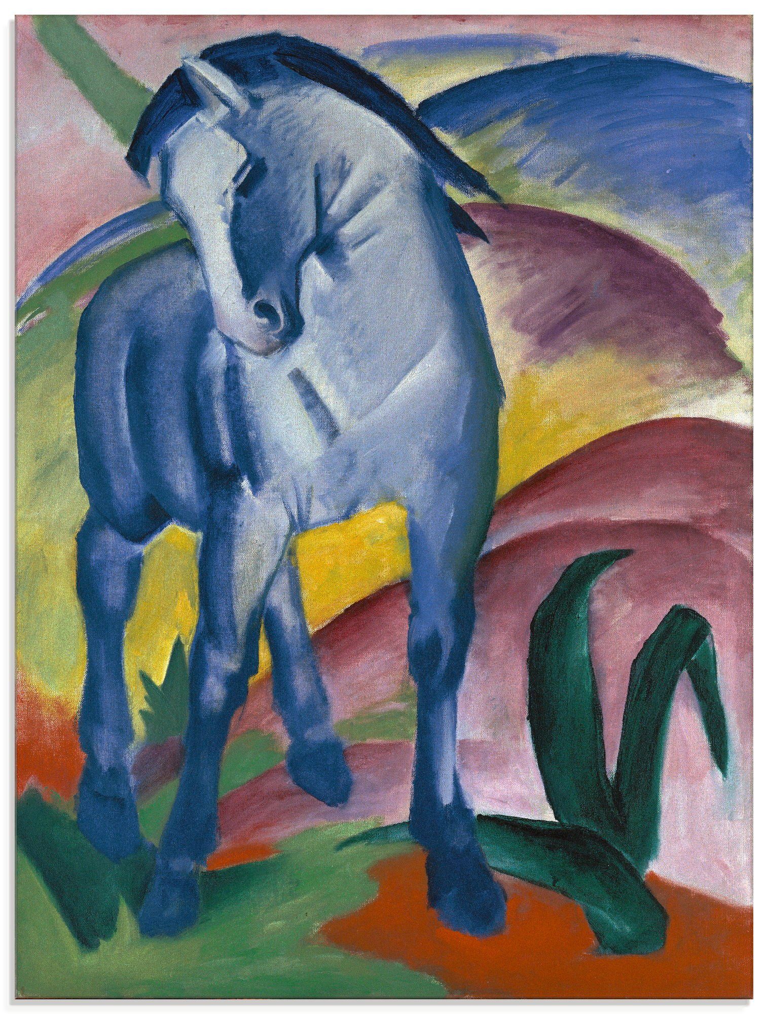 Artland Glasbild »Blaues Pferd I. 1911.«, Haustiere (1 Stück)-Otto