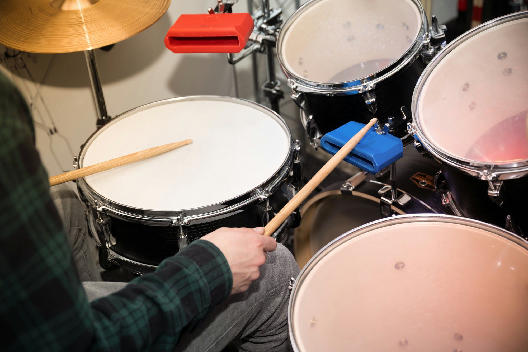 XDrum Cowbell PB2-RD Percussion Block Medium - Kunststoff-Block mit mittlerem Pitch, Kunststoff-Block mit mittlerem Pitch