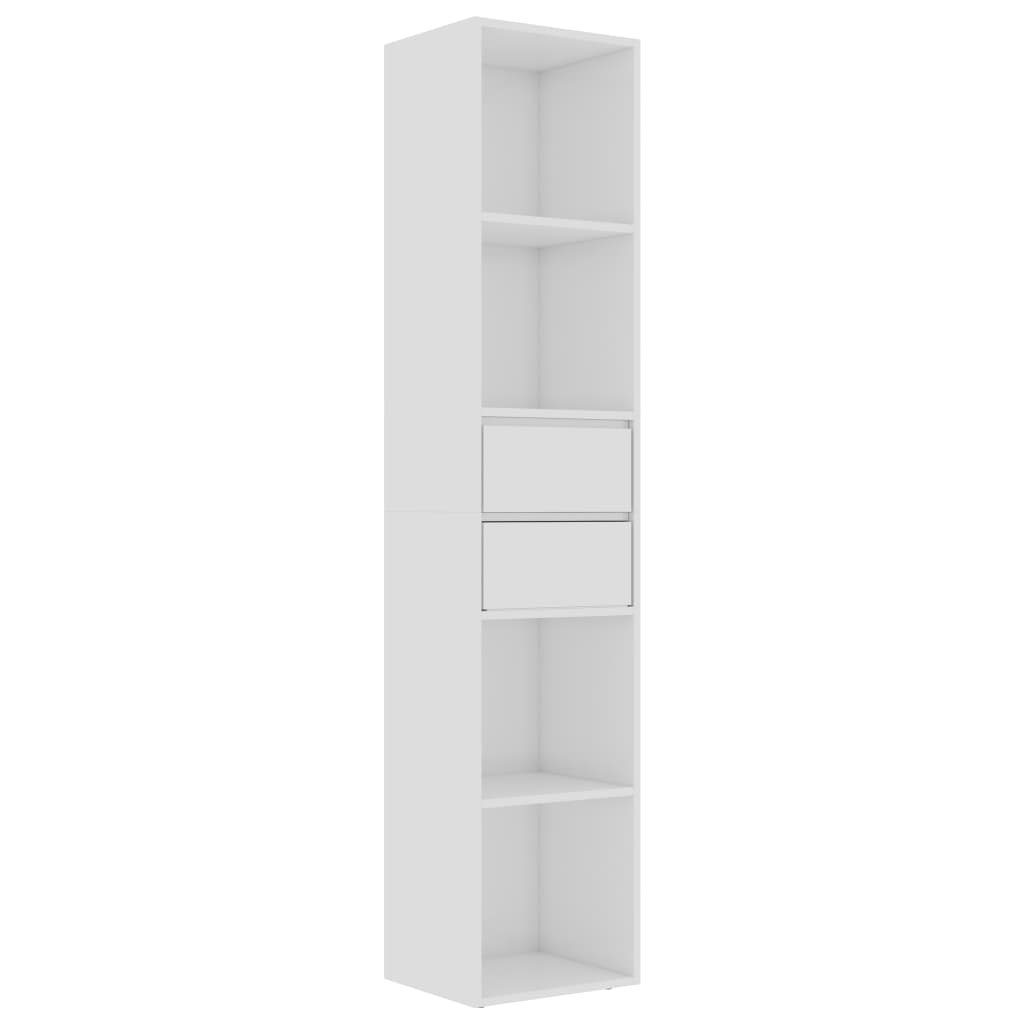 furnicato Bücherregal Hochglanz-Weiß 36x30x171 cm Holzwerkstoff, günstig online kaufen