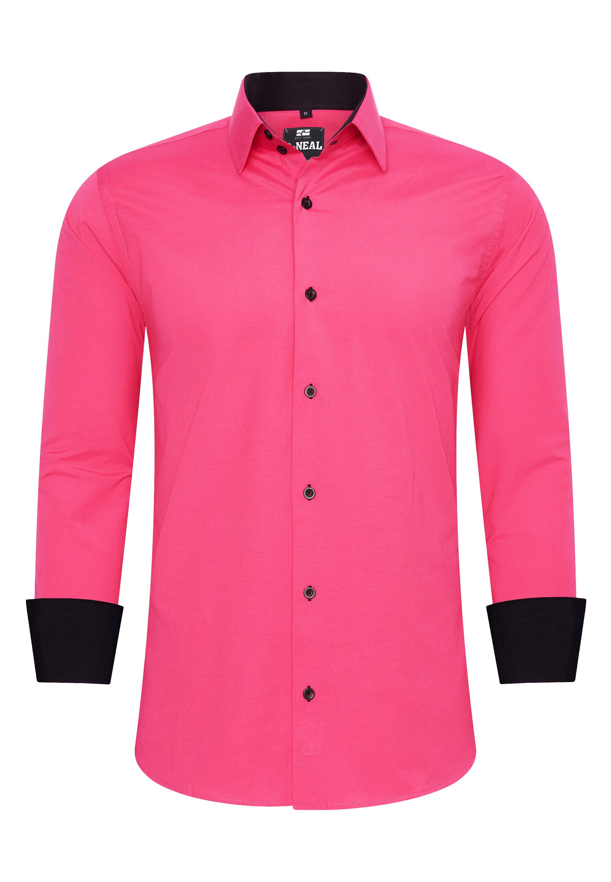 R-NEAL Businesshemd Herren Kontrast Hemd "R-NEAL" Hochzeit-Hemd Slim Fit St günstig online kaufen