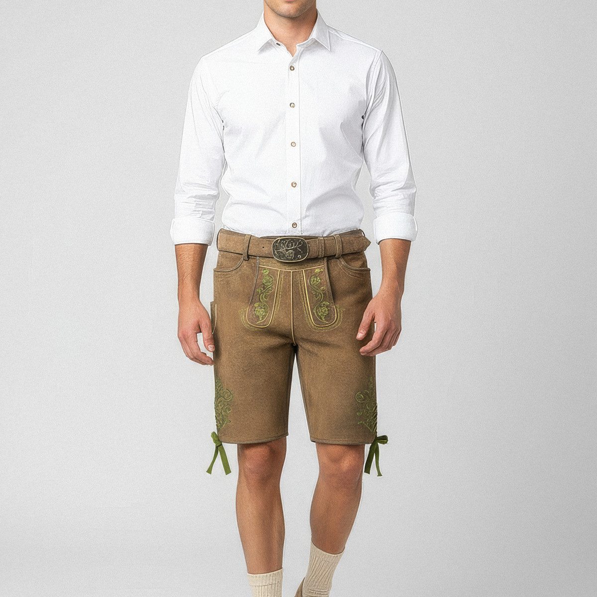 Spieth & Wensky Trachtenlederhose Fendo Herren (1-tlg) Trachtenlederhose, Trachtenhose, Bayerische Lederhose, Oktoberfest