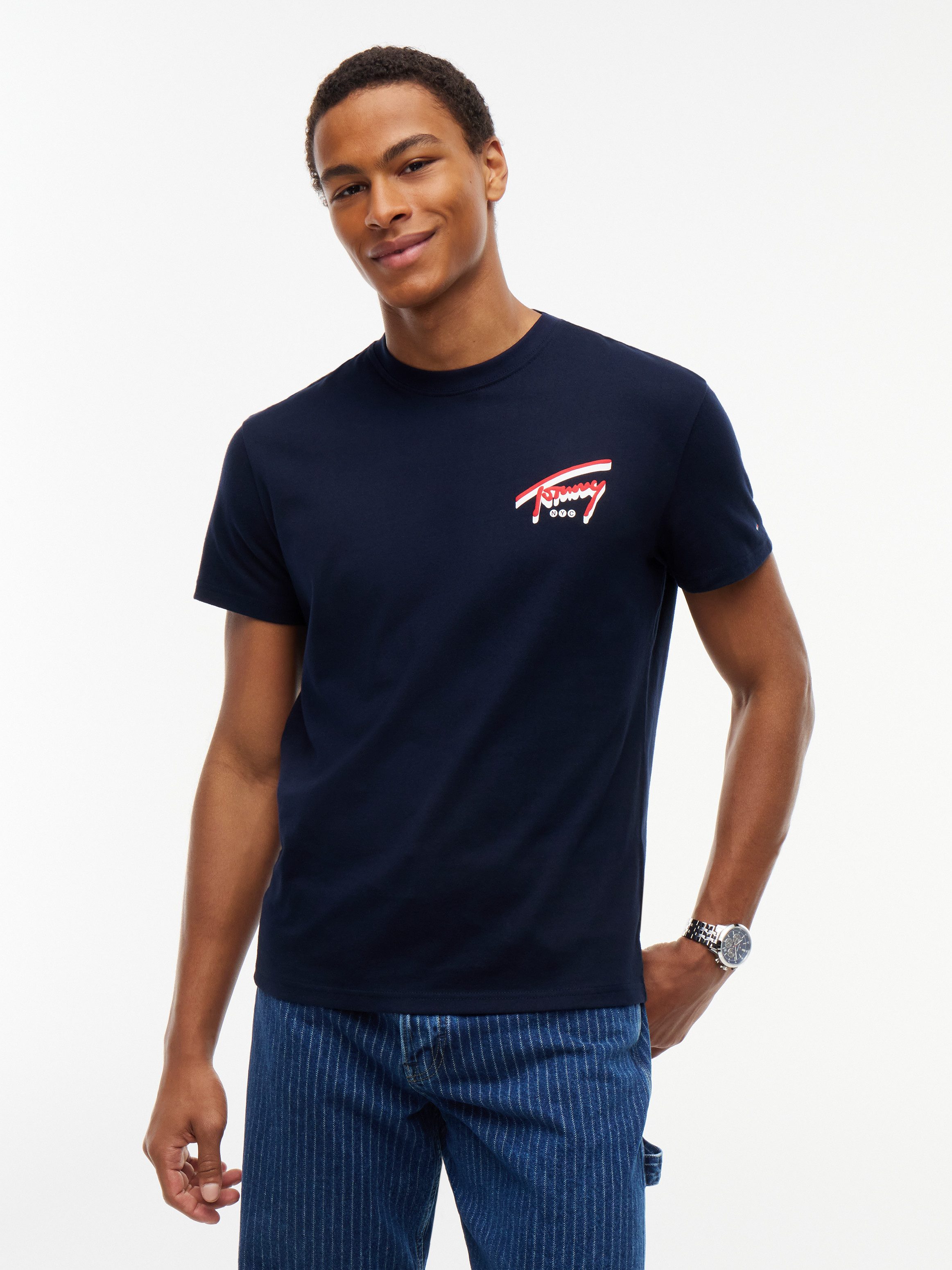 Tommy Jeans T-Shirt REGULAR SIGN BACKPRINT TEE Regular fit mit Markenprint
