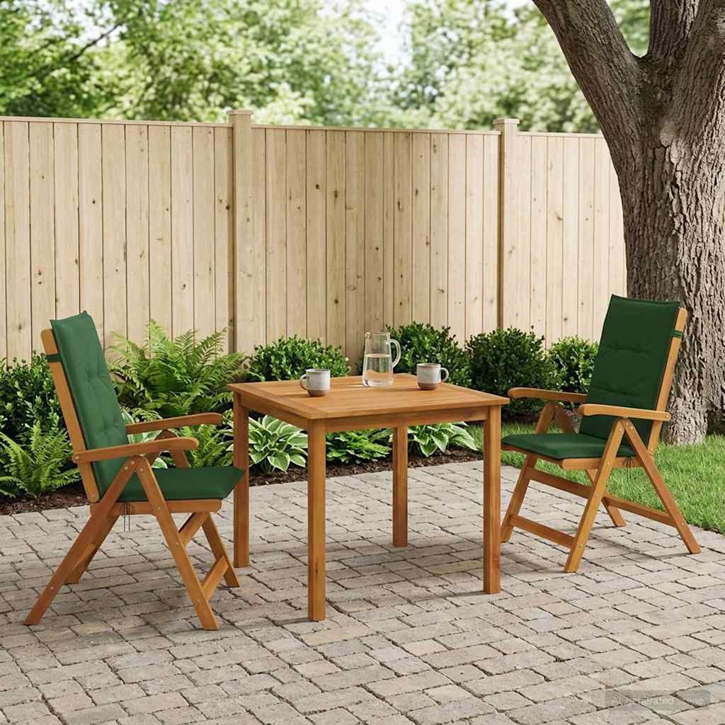 vidaXL Garten-Essgruppe 3-teilige Garten-Essgruppe Natur Massivholz