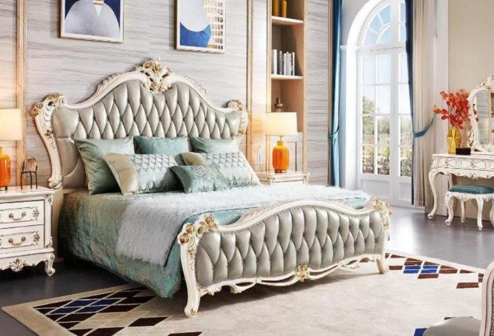 JVmoebel Bettgestell Klassisches Design Luxuriöses Doppelbett Elegantes Zweibett