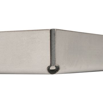 BBQ-Toro Grillplatte Edelstahl, 26 x 43,4 cm, Plancha für Holzkohle und Gasgrill