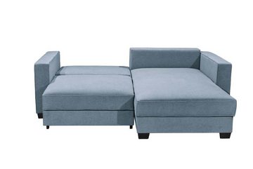 ED EXCITING DESIGN Ecksofa, Melvin Ecksofa Polstergarnitur Sofagarnitur 200x140 cm Blau