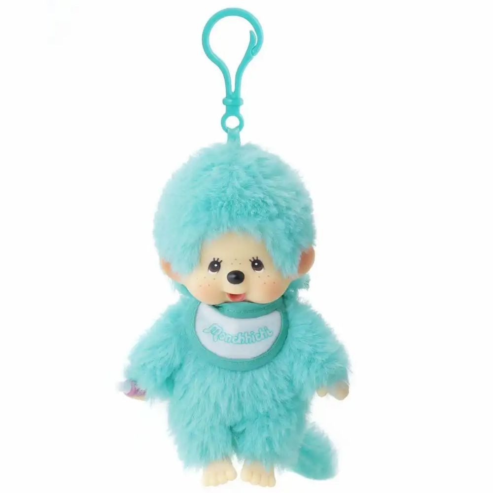 Monchhichi Plüschfigur Junge Neon-Grün 13 cm Taschen-Anhänger Monchhichi Sekiguchi
