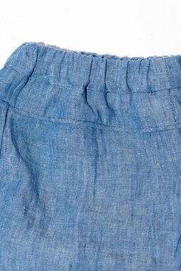 Zimt & Grün Leinenhose Leinen-Hose Kai, Gummibund mit Kordel, Jeans Blau elastichen