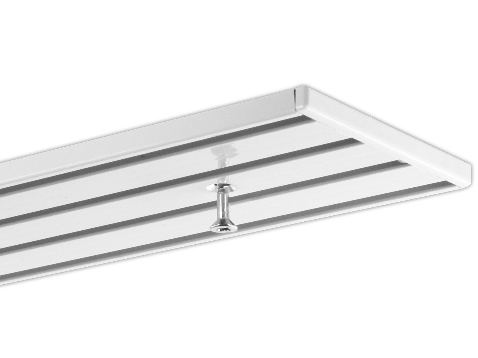 Gardineum Gardinenschiene Flächenvorhangschiene, 4-läufig, vorgebohrt, Speditionsversand