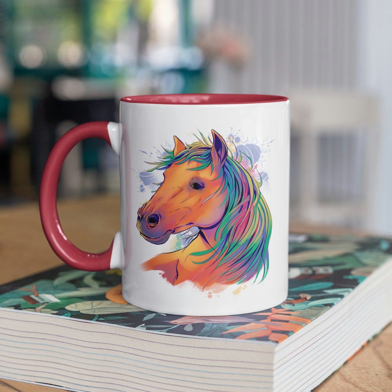 WS-Trend Tasse Pferd Kakaotasse Kaffeetasse Teetasse, Keramik, 330 ml