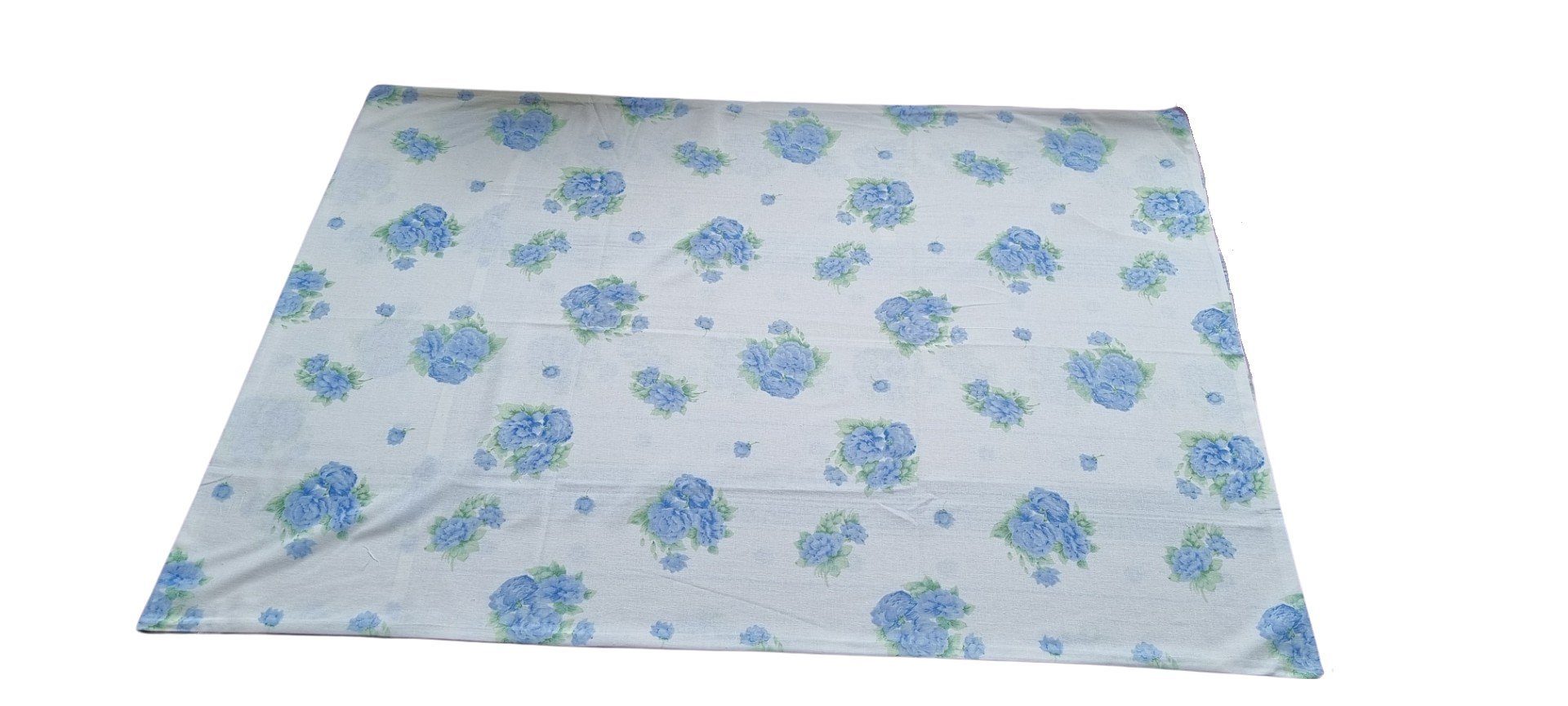 Kissenbezüge G-56056 weiß mit blauem Blumenmuster ca.. 90x70 cm, Bellezza (1 Stück)