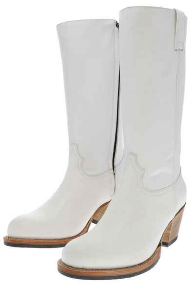 Sendra Boots 17615 Blanco Damen Lederstiefel Weiss Stiefel