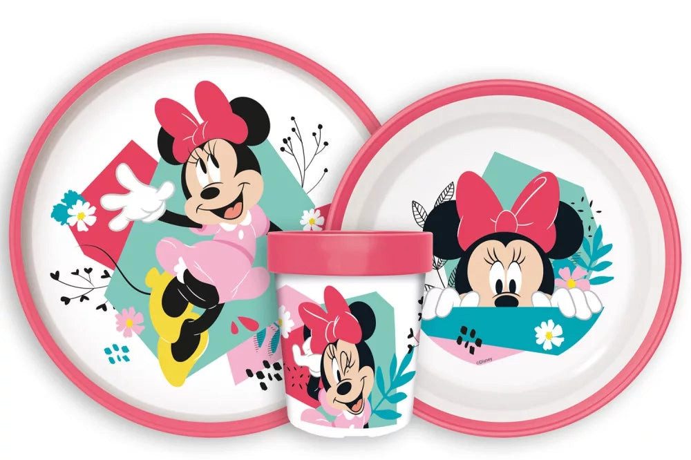 Stor Besteck-Set Disney Minnie Maus Geschirr Set Teller Kindergarten Rutschfest 260ml