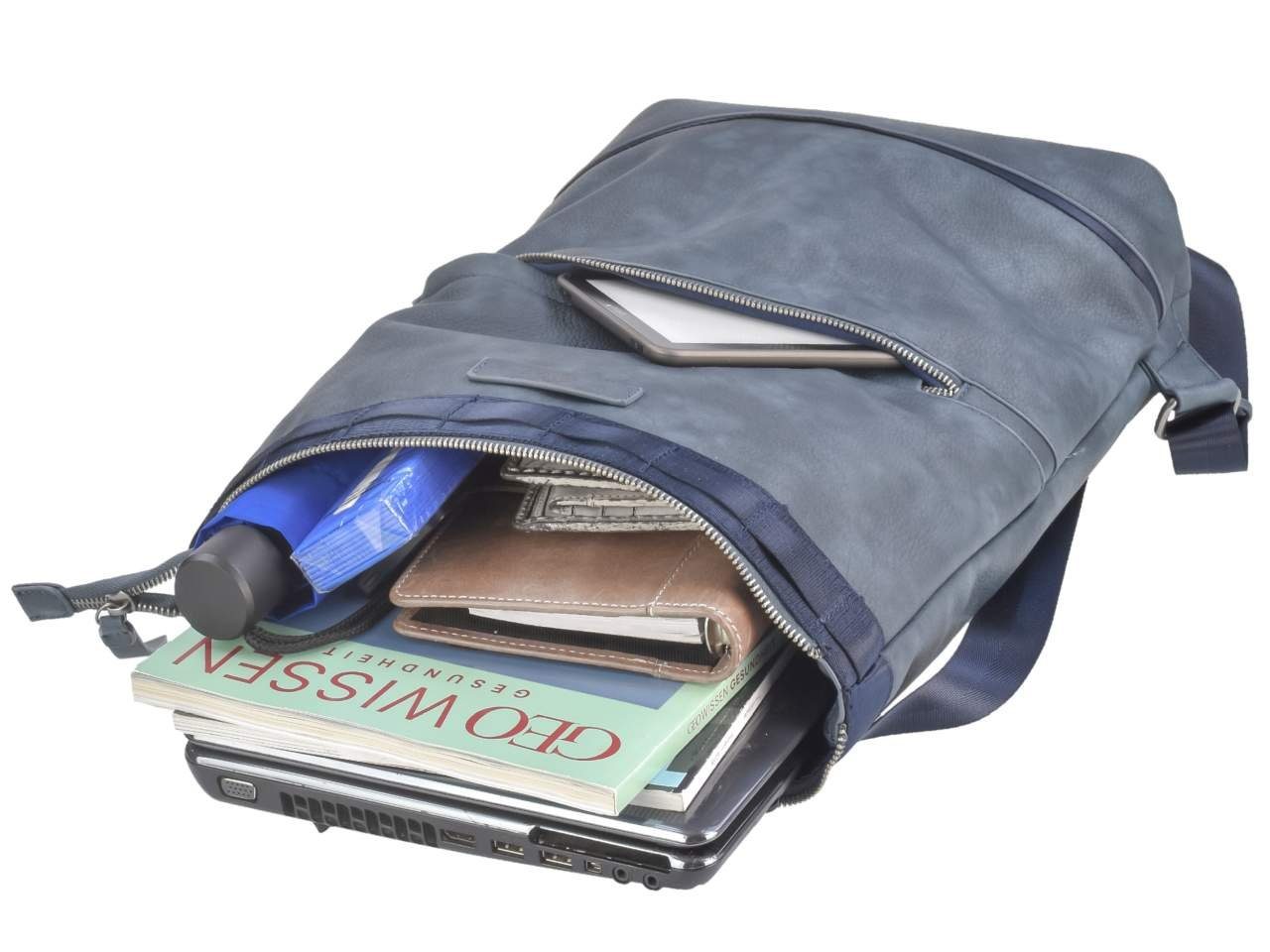 Notebookfach, HANNI 35x38cm Greenburry mit Tagesrucksack, Freizeitrucksack Mad'l petrol Damenrucksack Dasch, Daypack