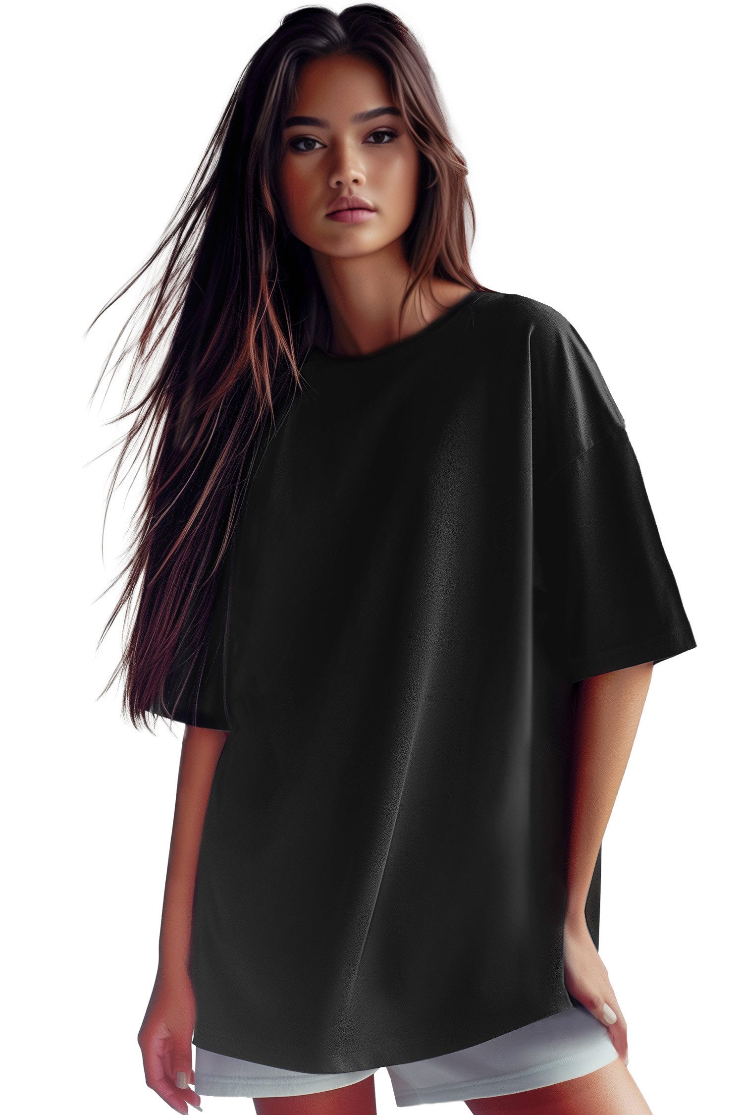 Reichstadt Oversize-Shirt Oversized Kurzarmshirt 24RSW058 in kräftigen Farben