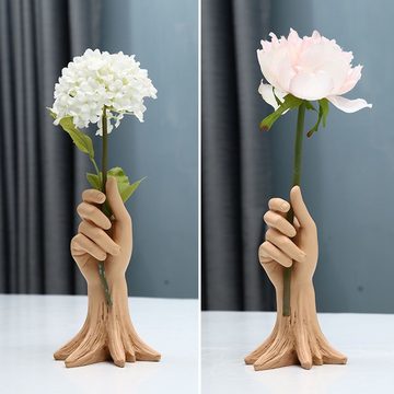 Gontence Dekovase Klein Keramik Vase (Tischdeko Dekorative), Trockenblumen Blumenvase