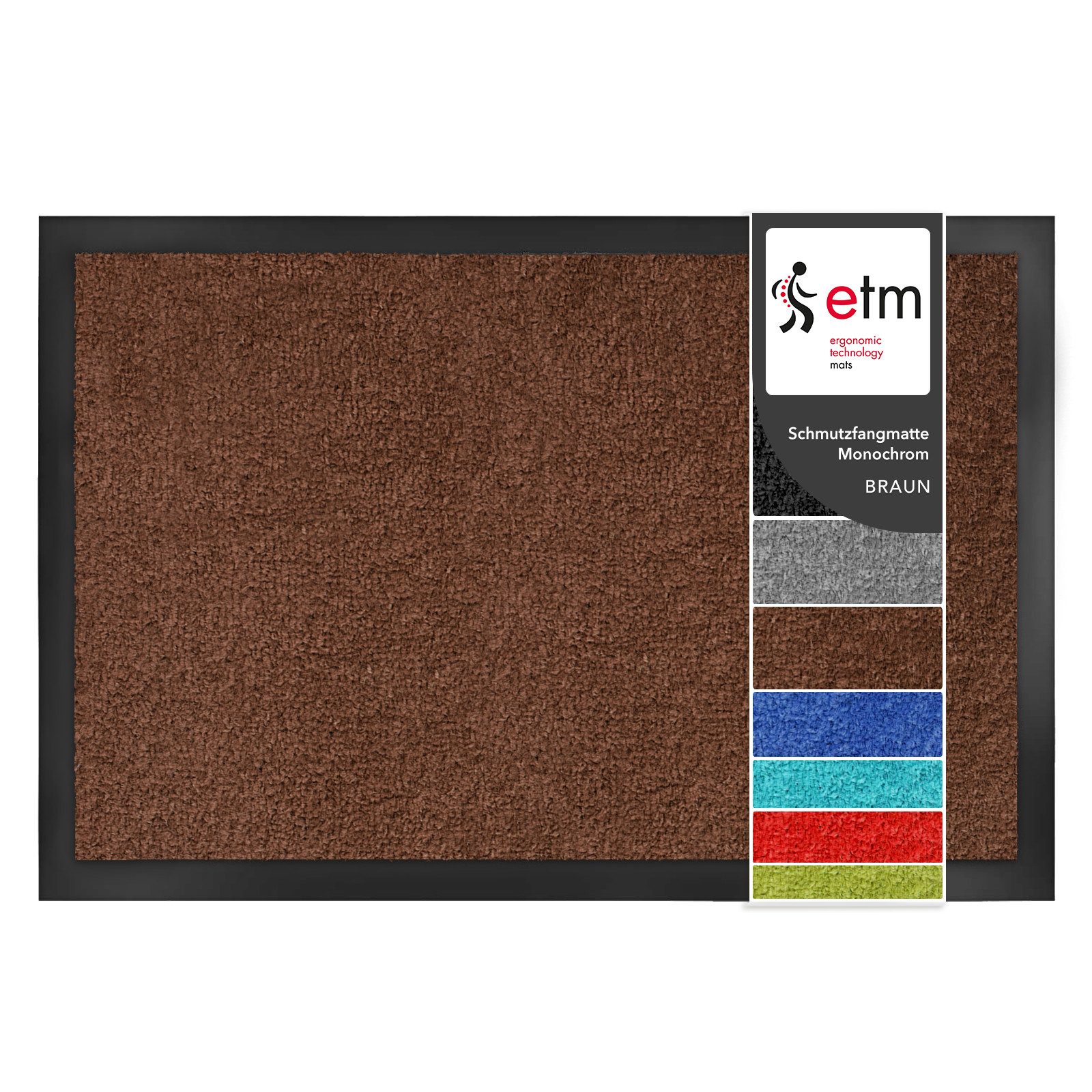 Floordirekt Fußmatte Monochrom, Rutschfeste Schmutzfangmatte Indoor, 30°C M günstig online kaufen