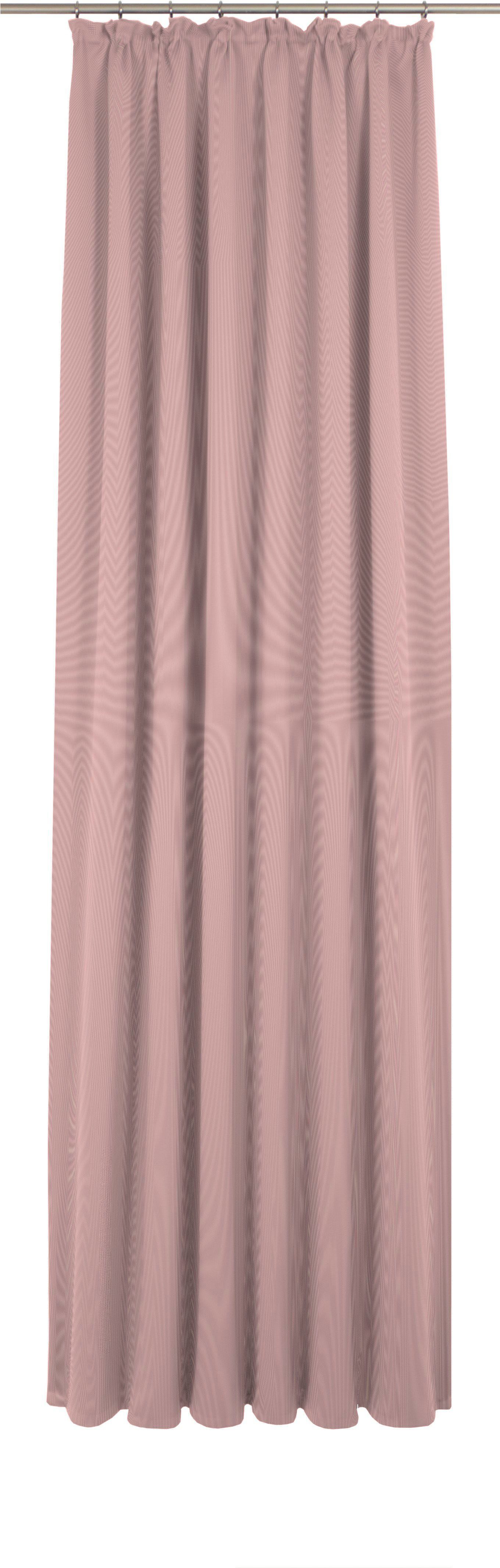 rosa Jacquard, blickdicht, St), Vorhang Kräuselband (1 Uni nachhaltig Collection, Adam,