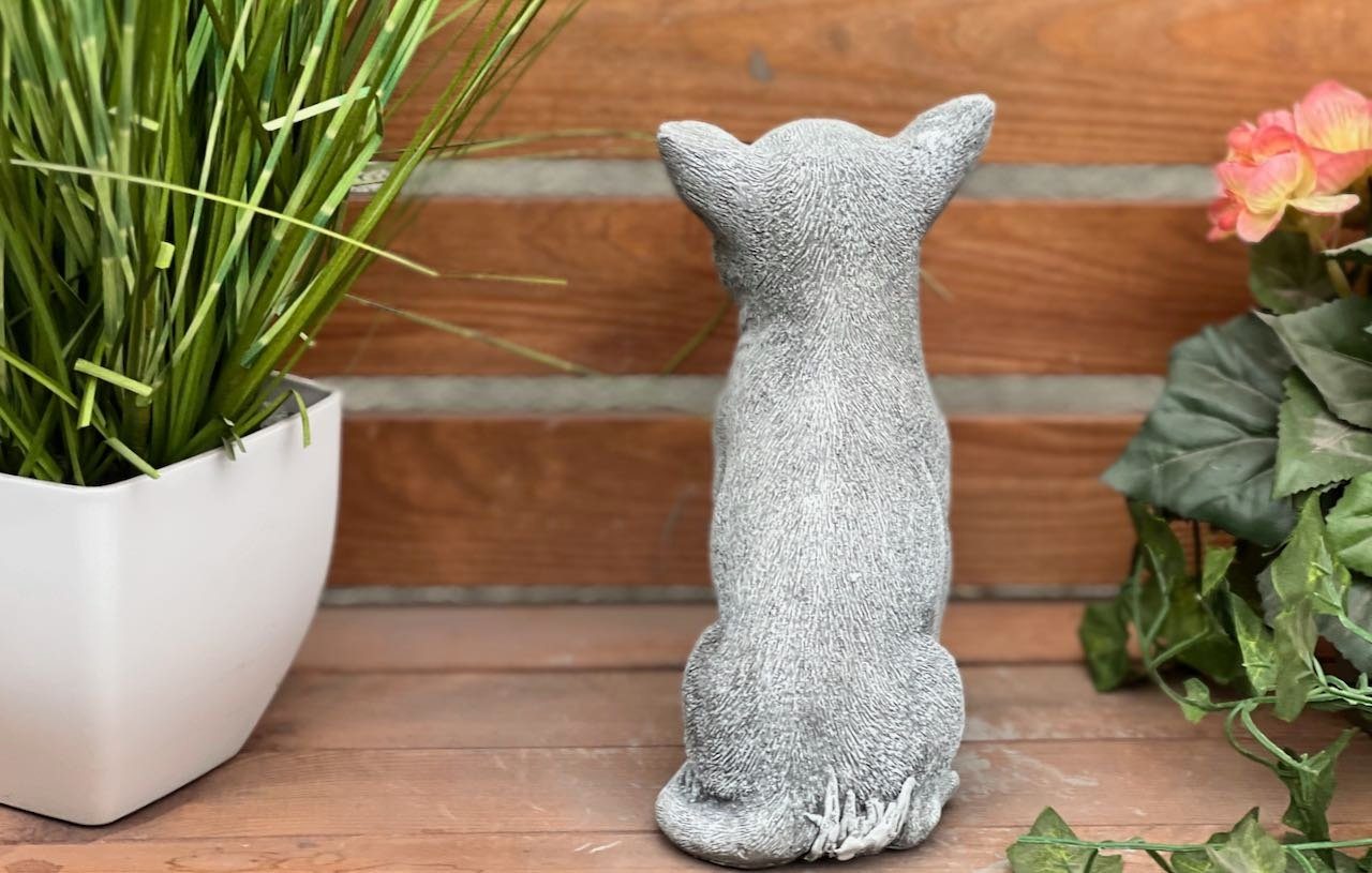 Stone Steinguss frostfester Chihuahua Gartenfigur Steinfigur Style massiv and