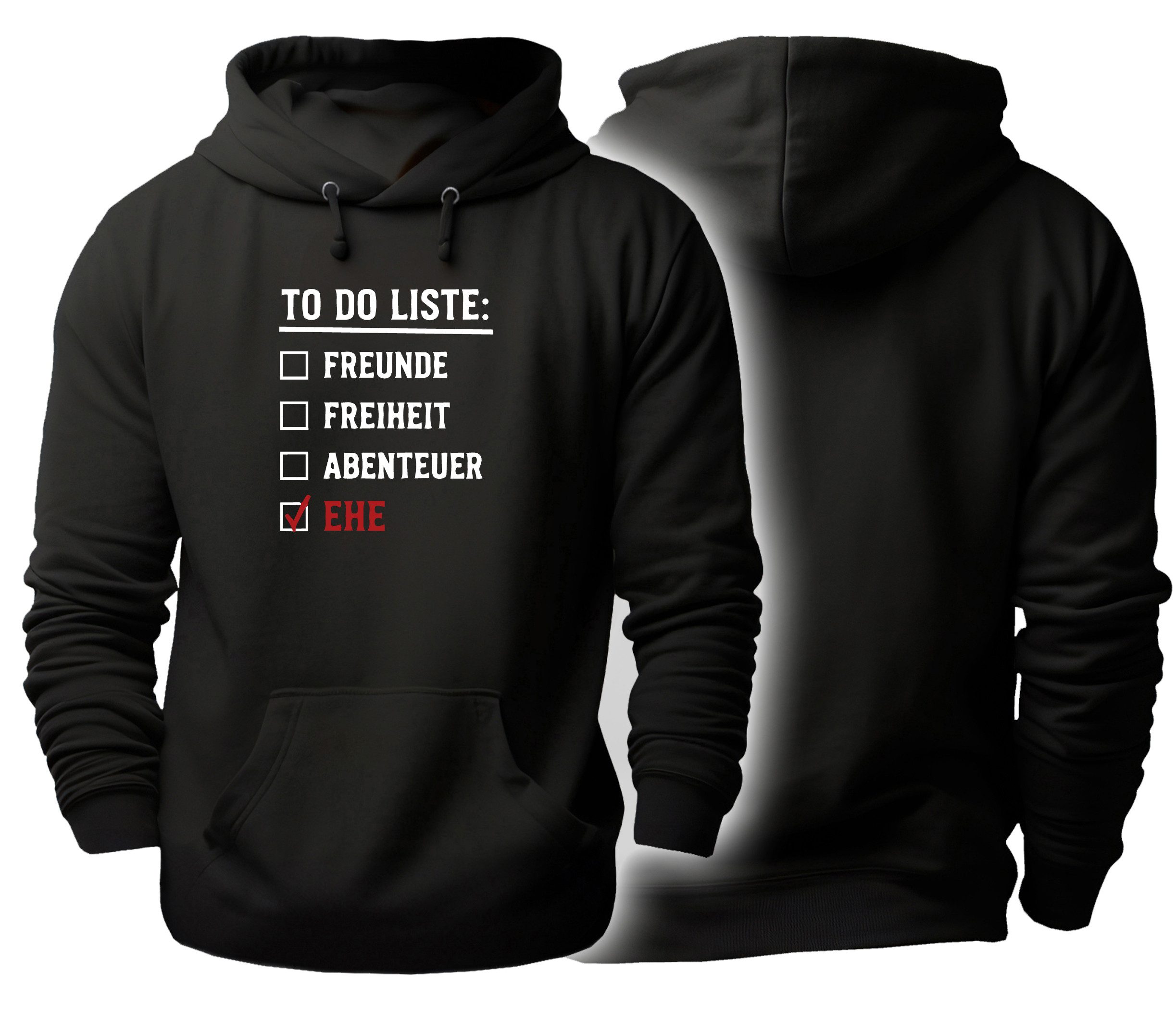 MyDesign24 Hoodie Junggesellenabschied Sweatshirt - JGA Hoodie Schwarzer Herren und Damen Pullover Gr.XS i972