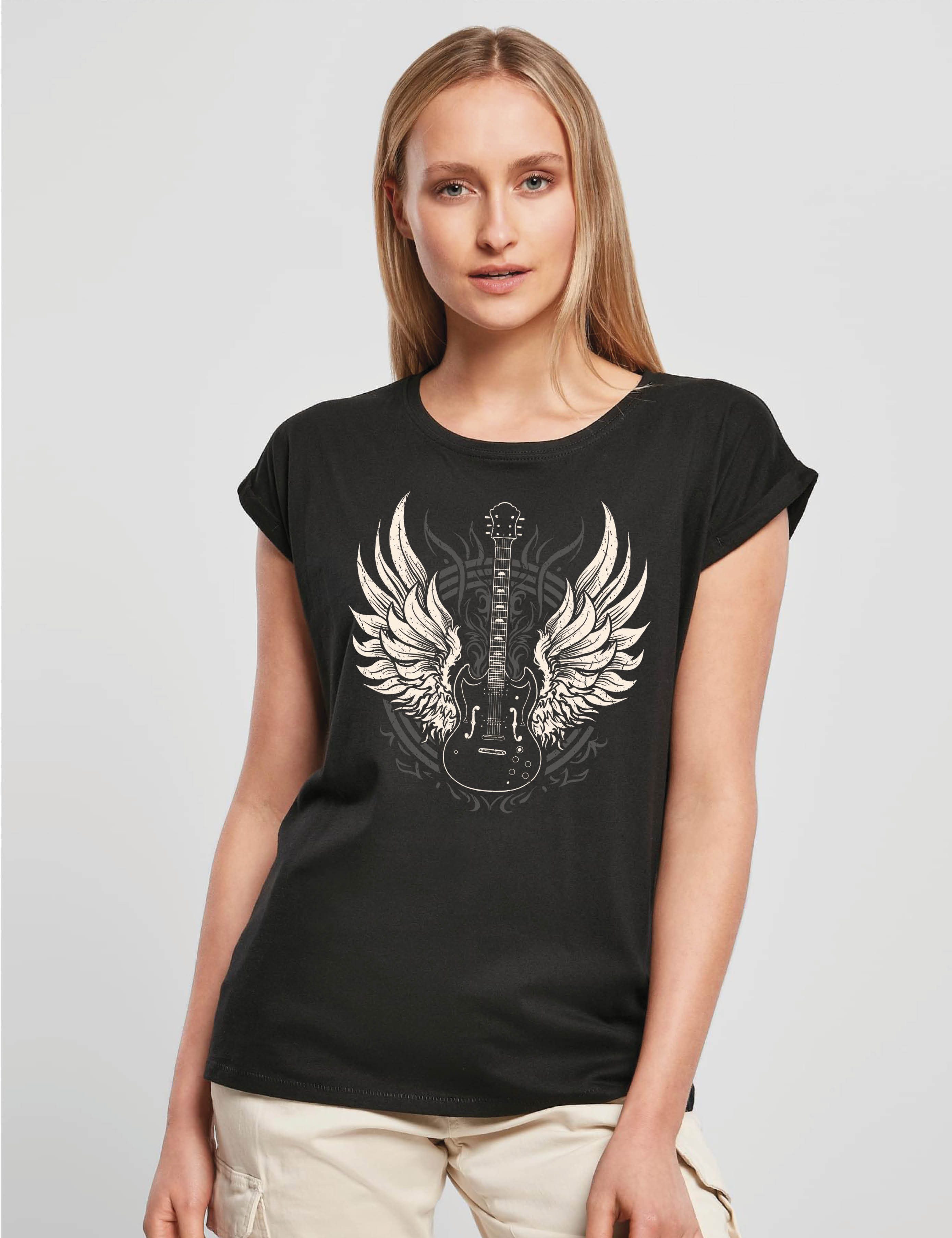 Youth Designz Print-Shirt "Gitarre mit Flügel" Damen T-Shirt Statement Gesc günstig online kaufen