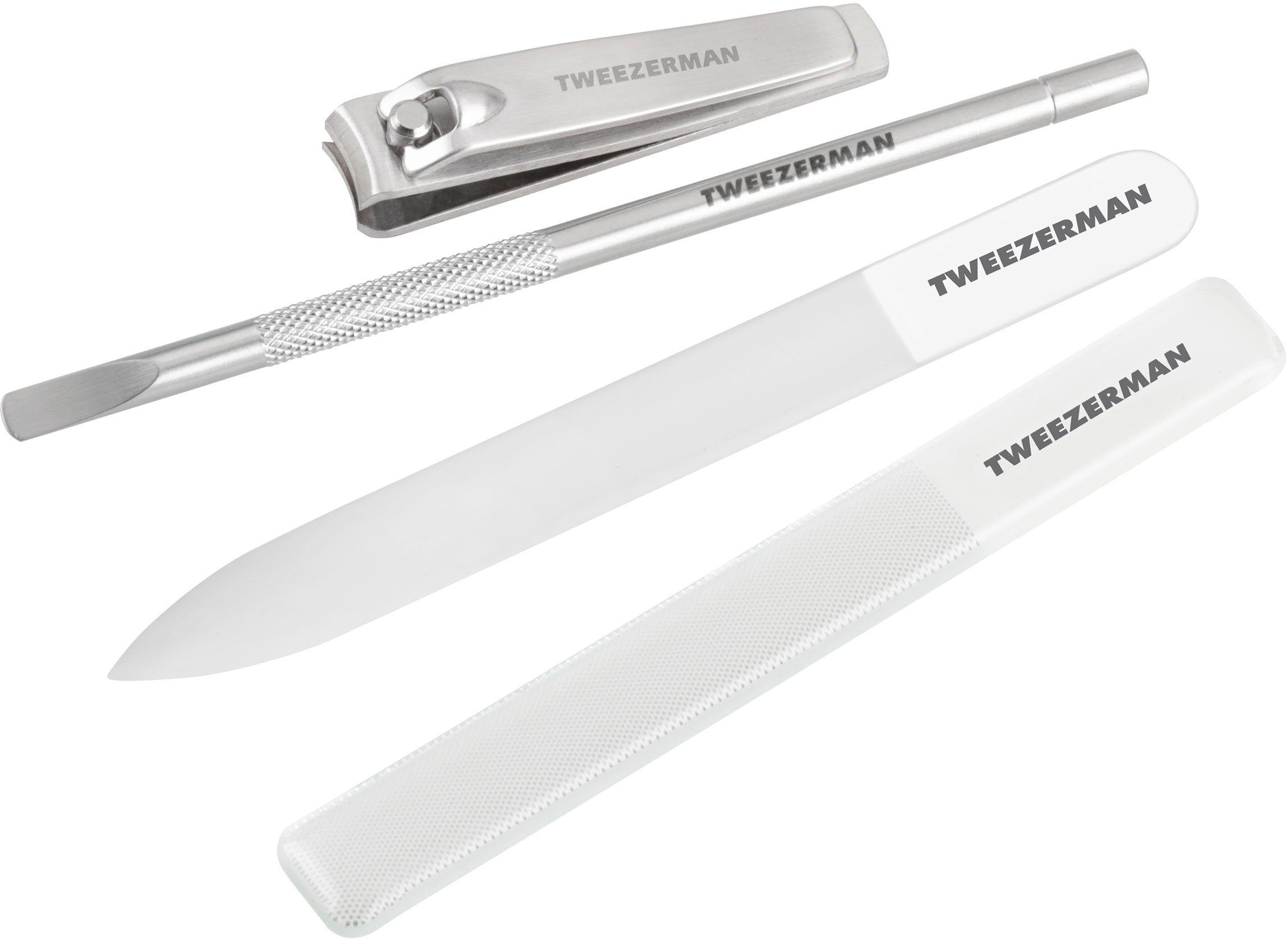 TWEEZERMAN MultiTool, 4tlg., Glas Maniküre Set