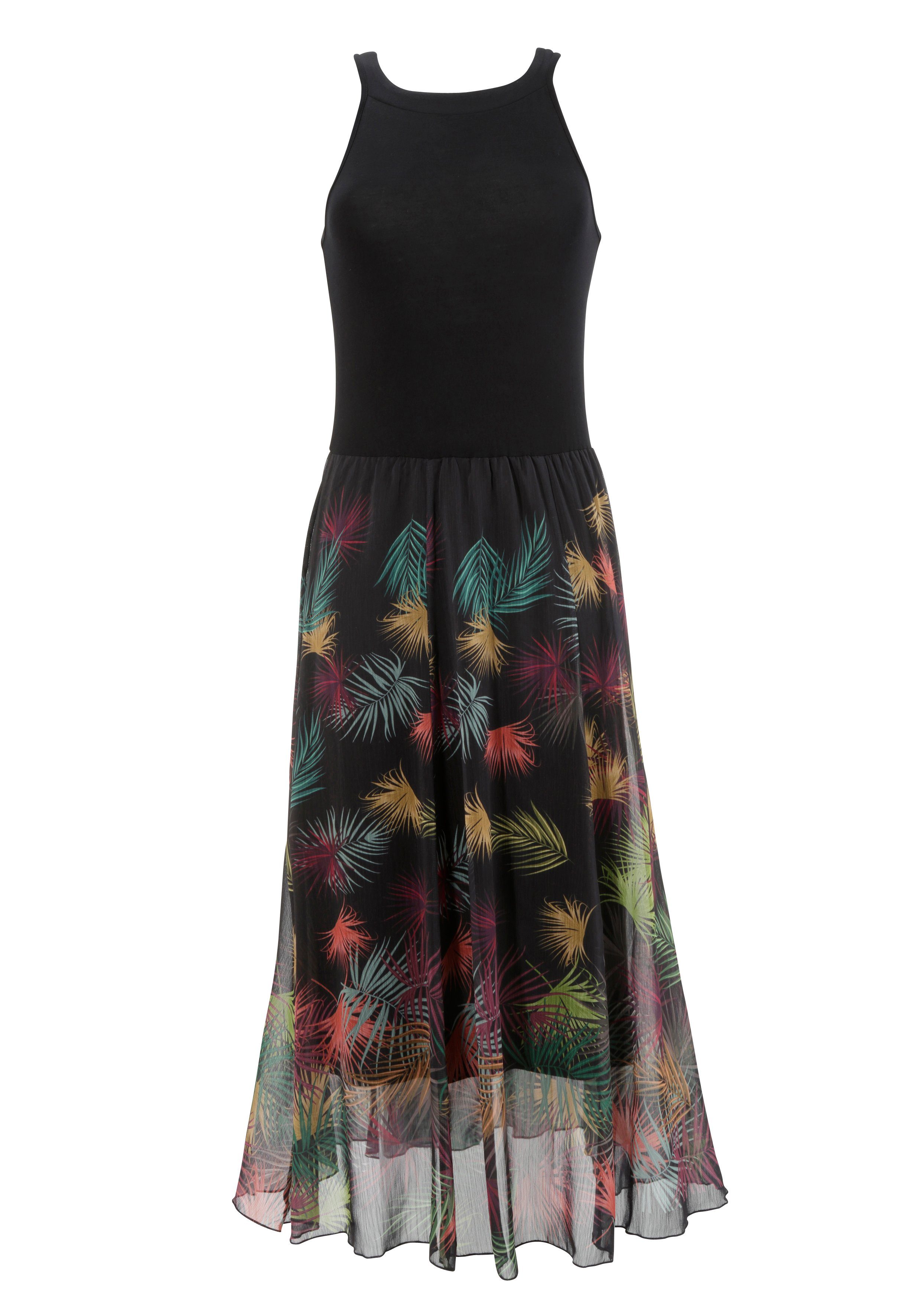 Blätterdruck mit Sommerkleid SELECTED Aniston buntem