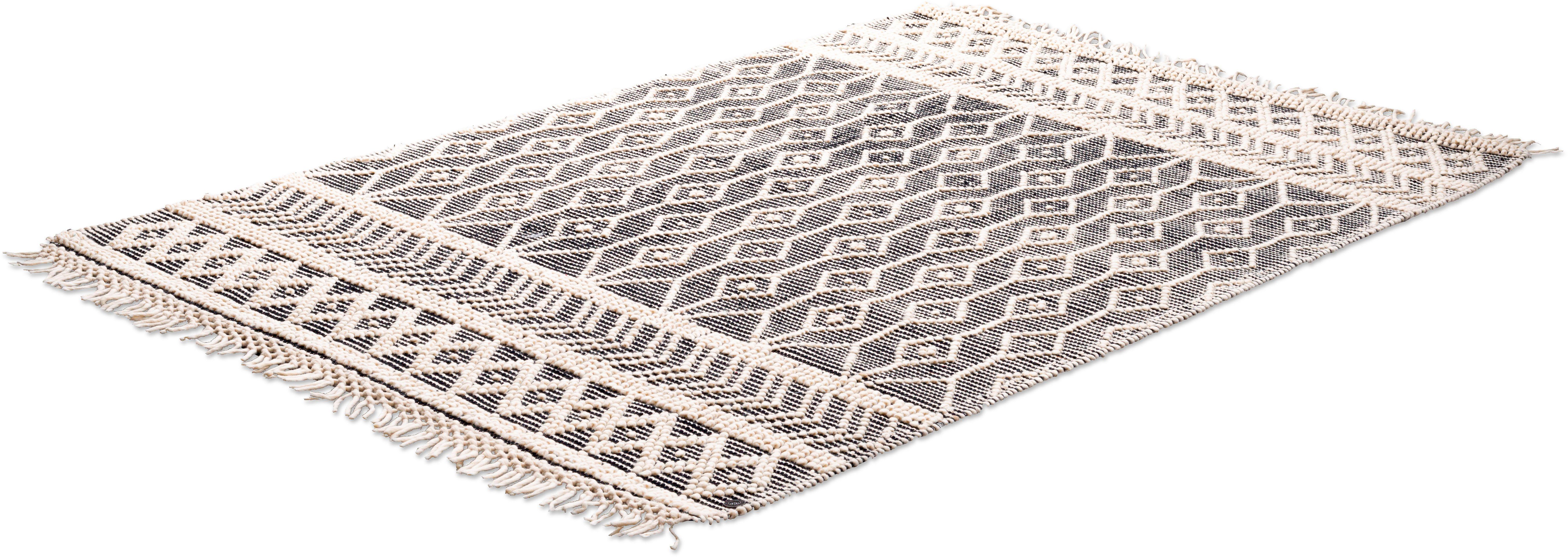 TOM TAILOR HOME Teppich Colored Macrame, rechteckig, Höhe: 10 mm, Handweb Teppich, reine Wolle, handgewebt, mit Fransen, Scandi Design. Reduzierter Preis € 278,00. Unverbindliche Preisempfehlung € 369,00